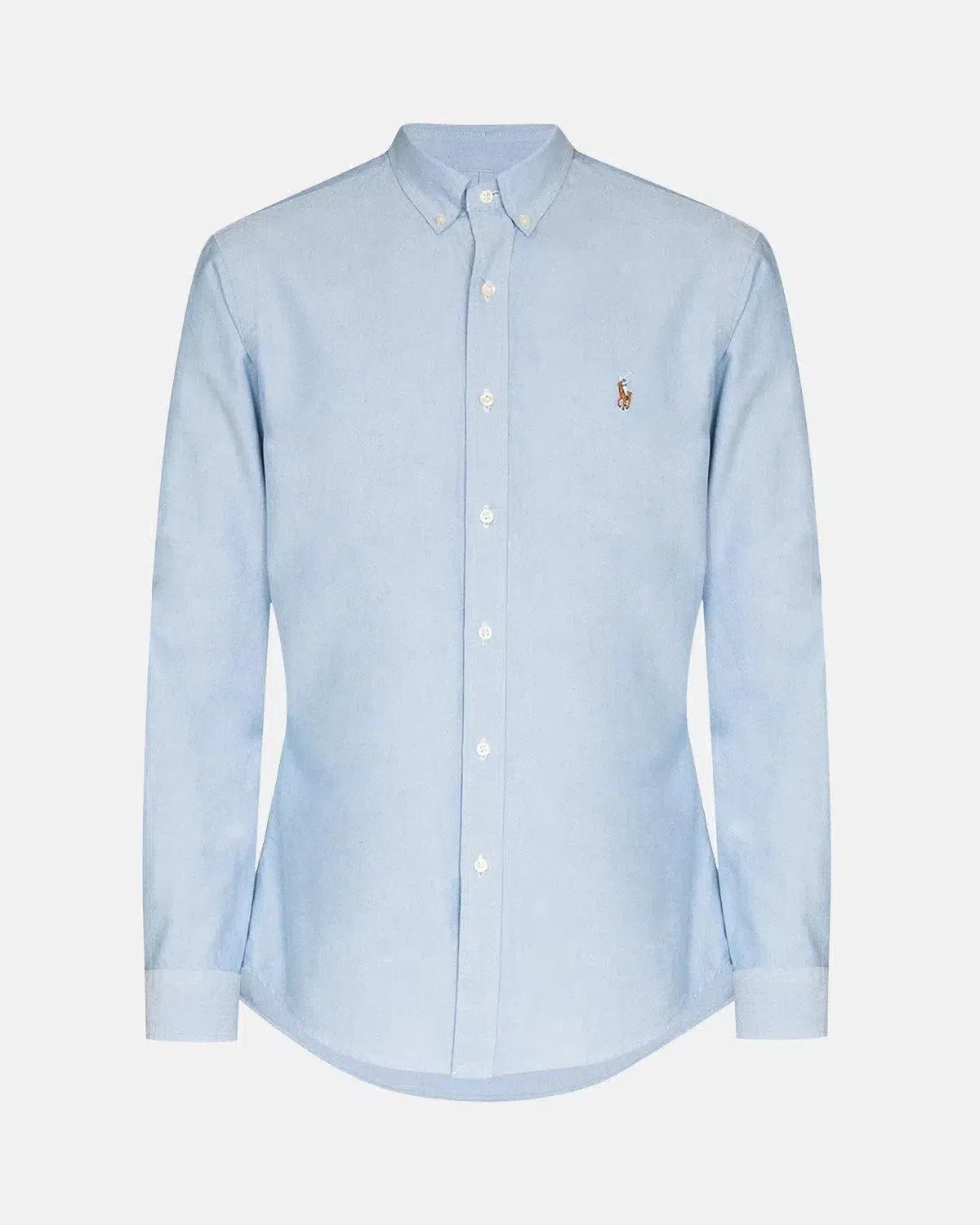 RALPH LAUREN SLIM FIT OXFORD SHIRT BLUE - RALPH-LAUREN-710549084-007-S - northern threads uk