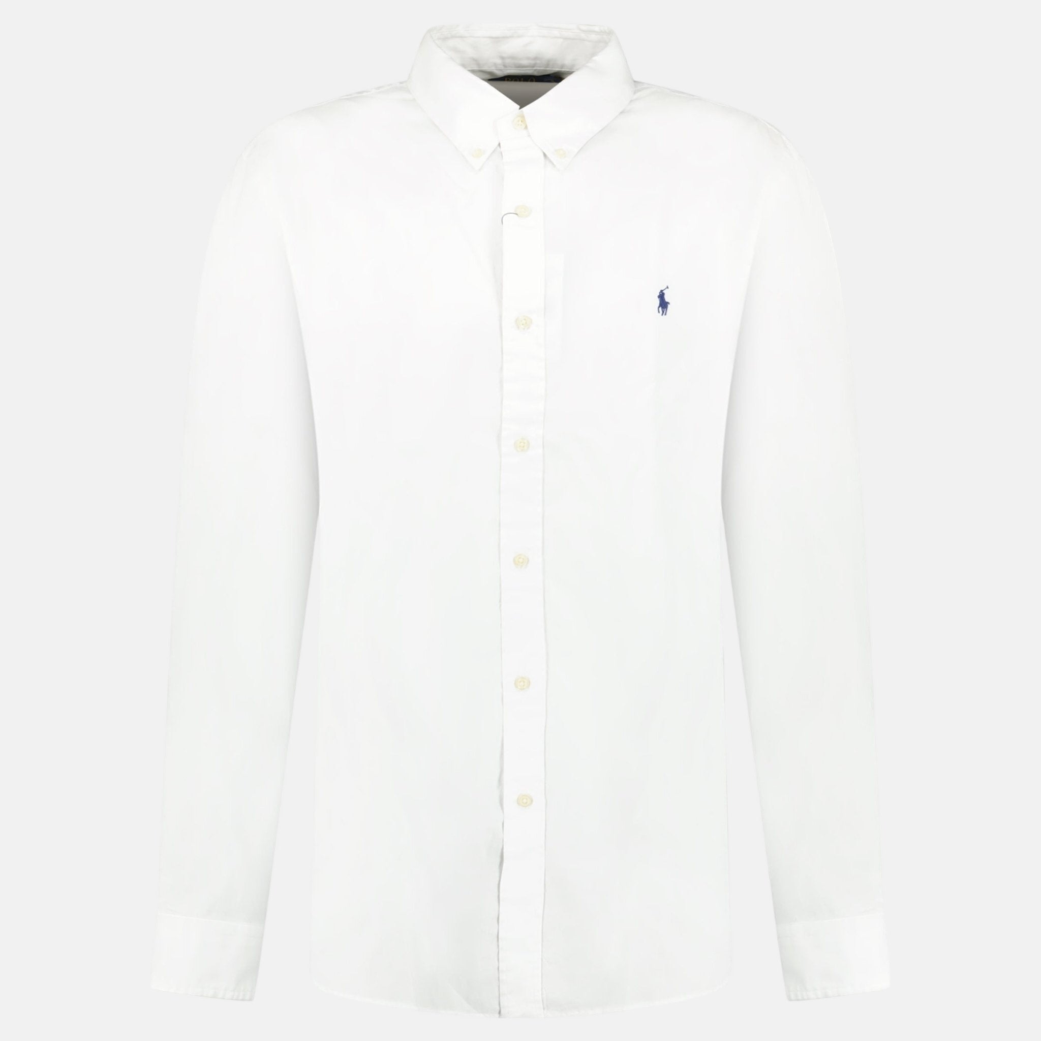 Ralph Lauren Slim Fit Stretch Long Sleeve Sport Shirt White - N10 - northern threads uk