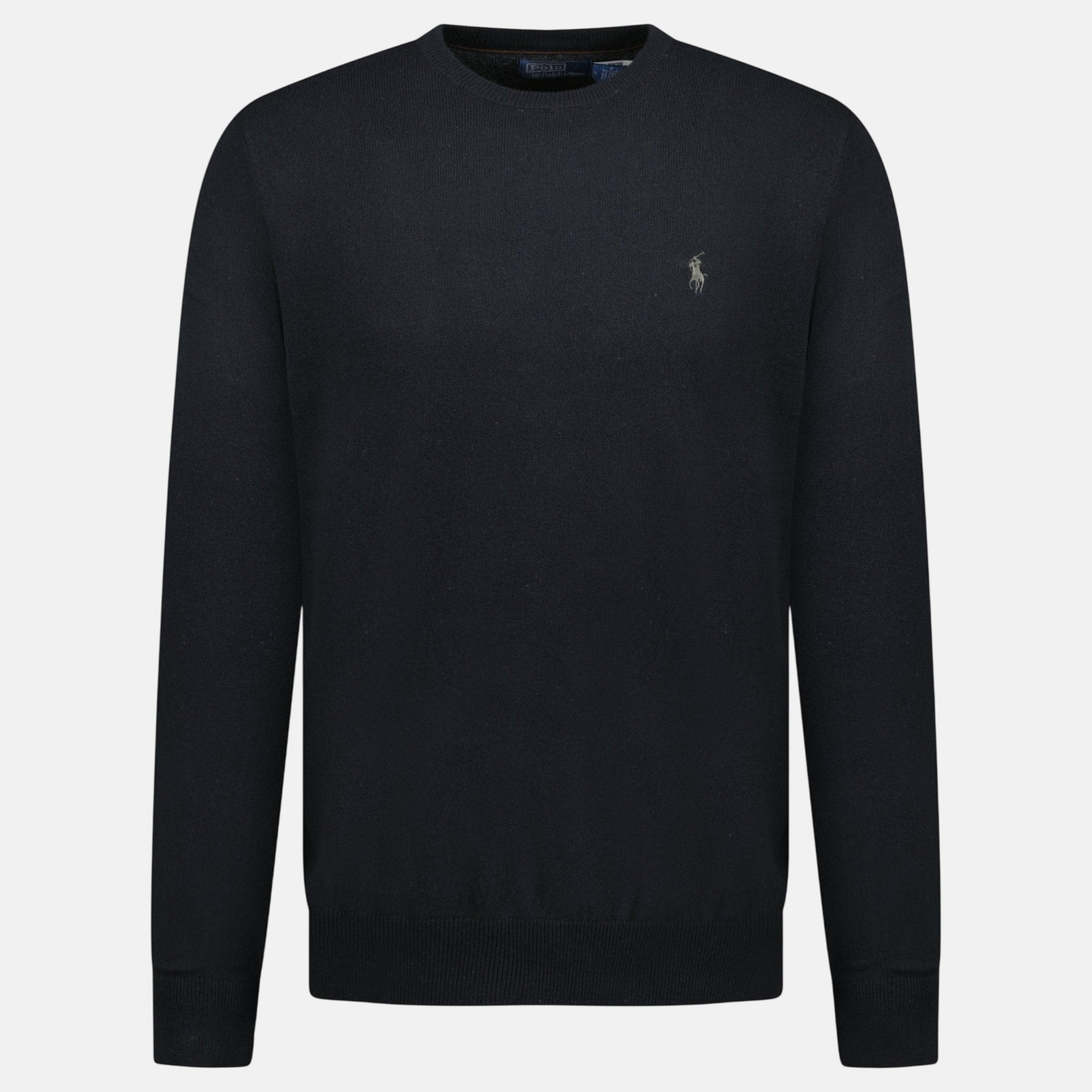 Ralph Lauren Wool Crewneck Jumper Black - O17 - northern threads uk