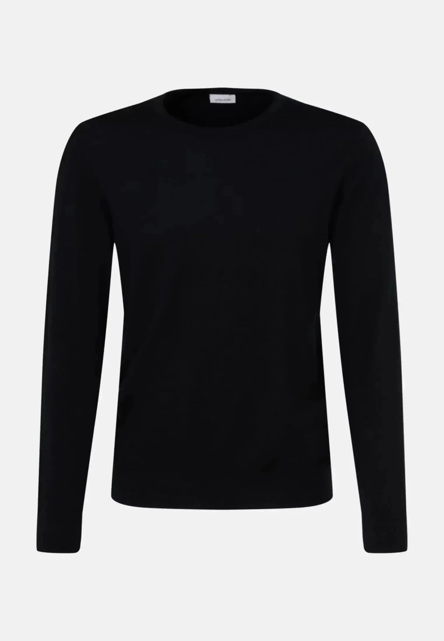 Seidensticker Merino Wool Crewneck Knit Black - 01.251600-39-S - northern threads uk