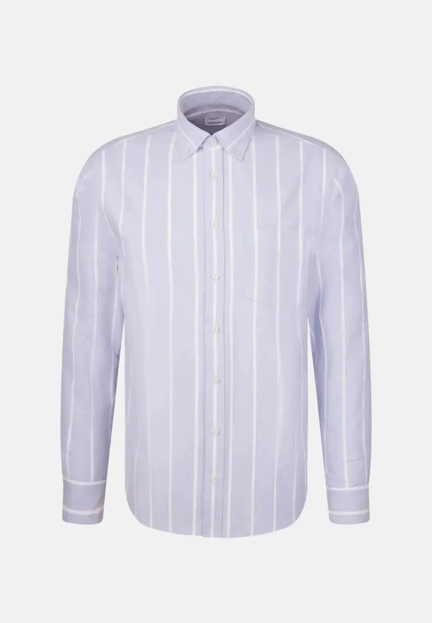 Seidensticker Regular Fit Button Down Striped Oxford Shirt Light Blue - 01.146732-13-38 - northern threads uk