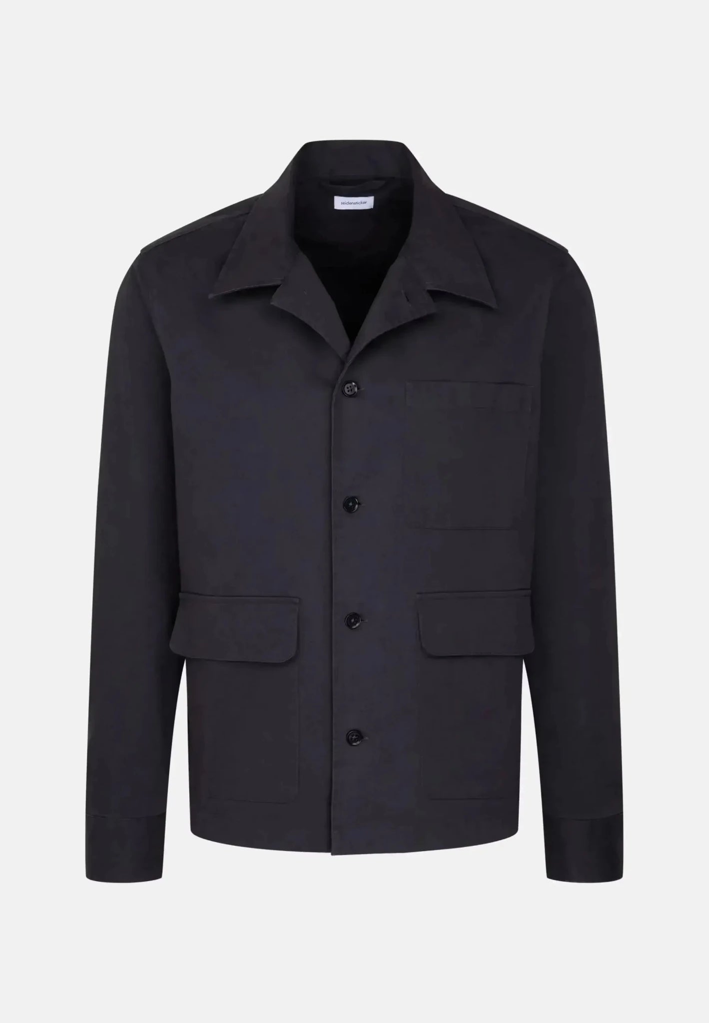 Seidensticker Regular Fit Cotton Twill Casual Lapel Jacket Grey - 01.845677-37-S - northern threads uk