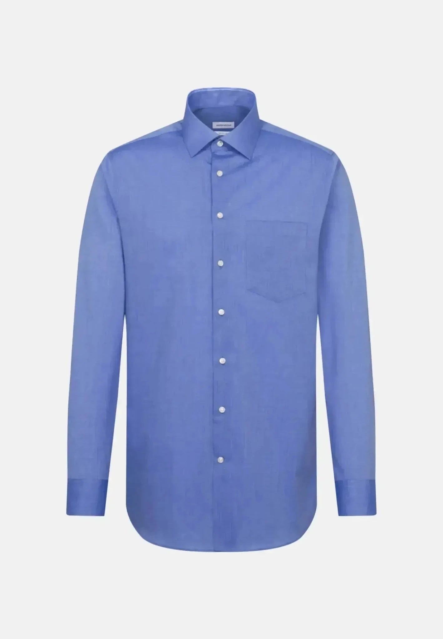 Seidensticker Regular Fit Easy Iron Kent Collar Business Shirt Mid Blue - 01.003000-14-38 - northern threads uk