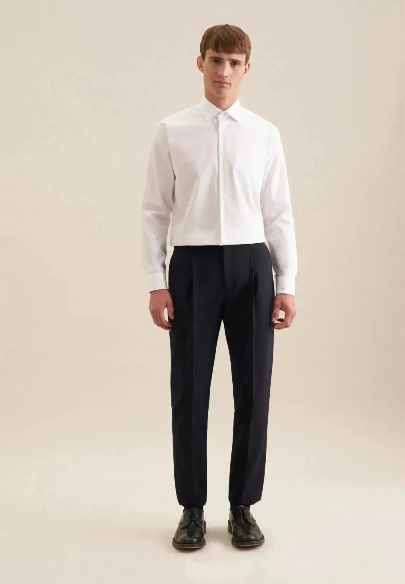 Seidensticker Regular Fit Easy Iron Kent Collar Business Shirt White - northern threads