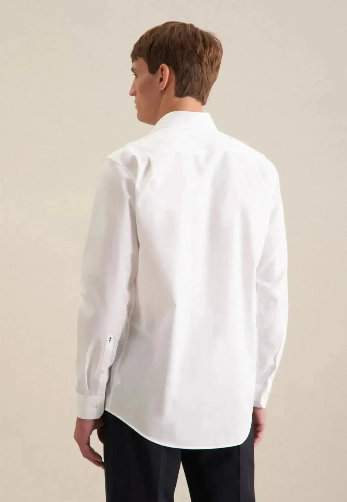Seidensticker Regular Fit Easy Iron Kent Collar Business Shirt White - northern threads