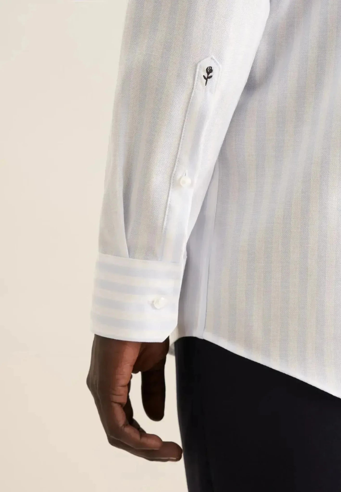 Seidensticker Regular Fit No Iron Spread Kent Structured Stripe Business Shirt Light Blue - 01.146087-10-37 - northern threads uk