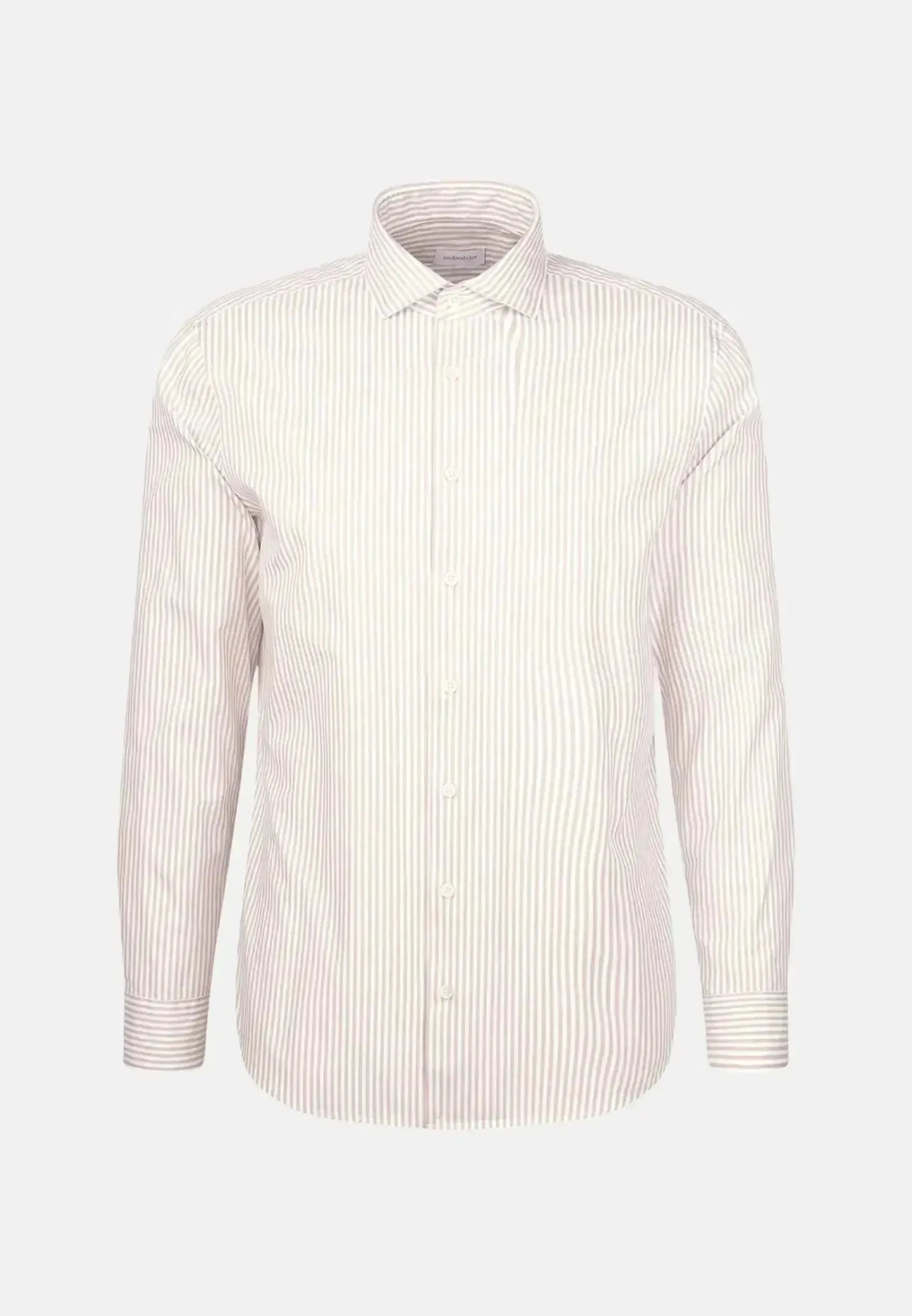 Seidensticker Regular Fit Spread Kent Striped Casual Shirt Beige - 01.146697-06-38 - northern threads uk