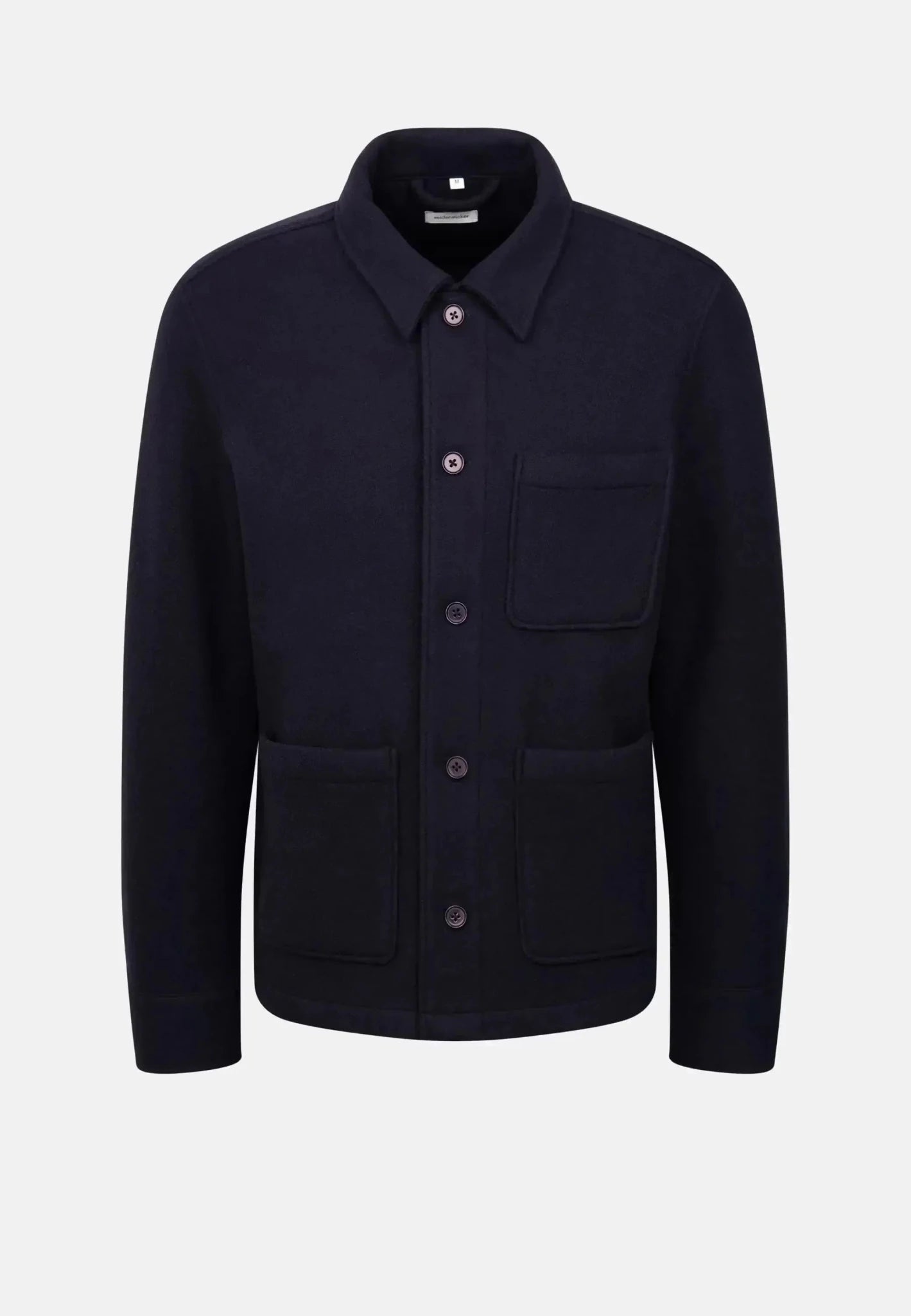 Seidensticker Regular Fit Wool Mix Casual Overshirt Dark Blue - 01.845693-19-S - northern threads uk