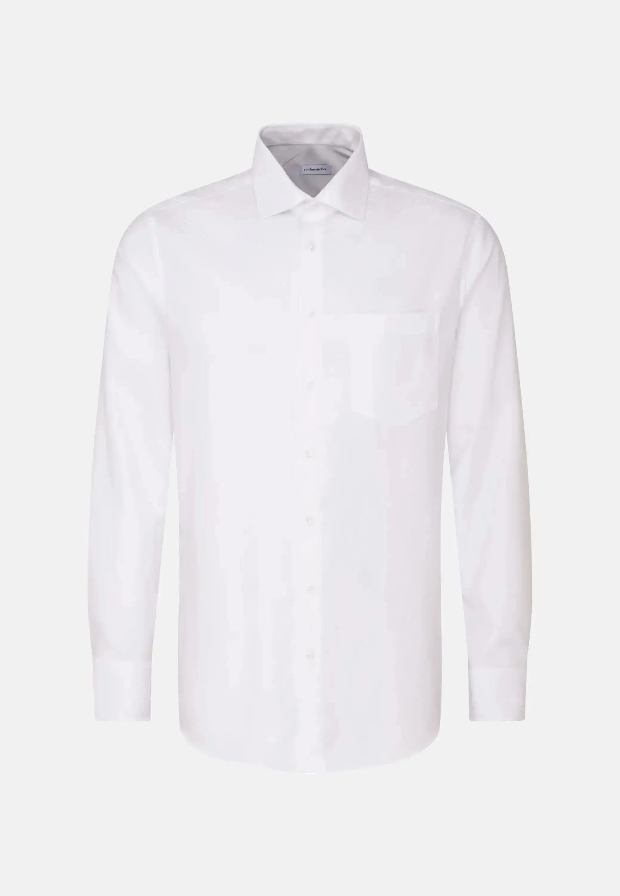 Seidensticker-Seidensticker Regular Fit No Iron Kent Collar Business Shirt White-NORTHERN THREADS DESIGNER MENSWEAR