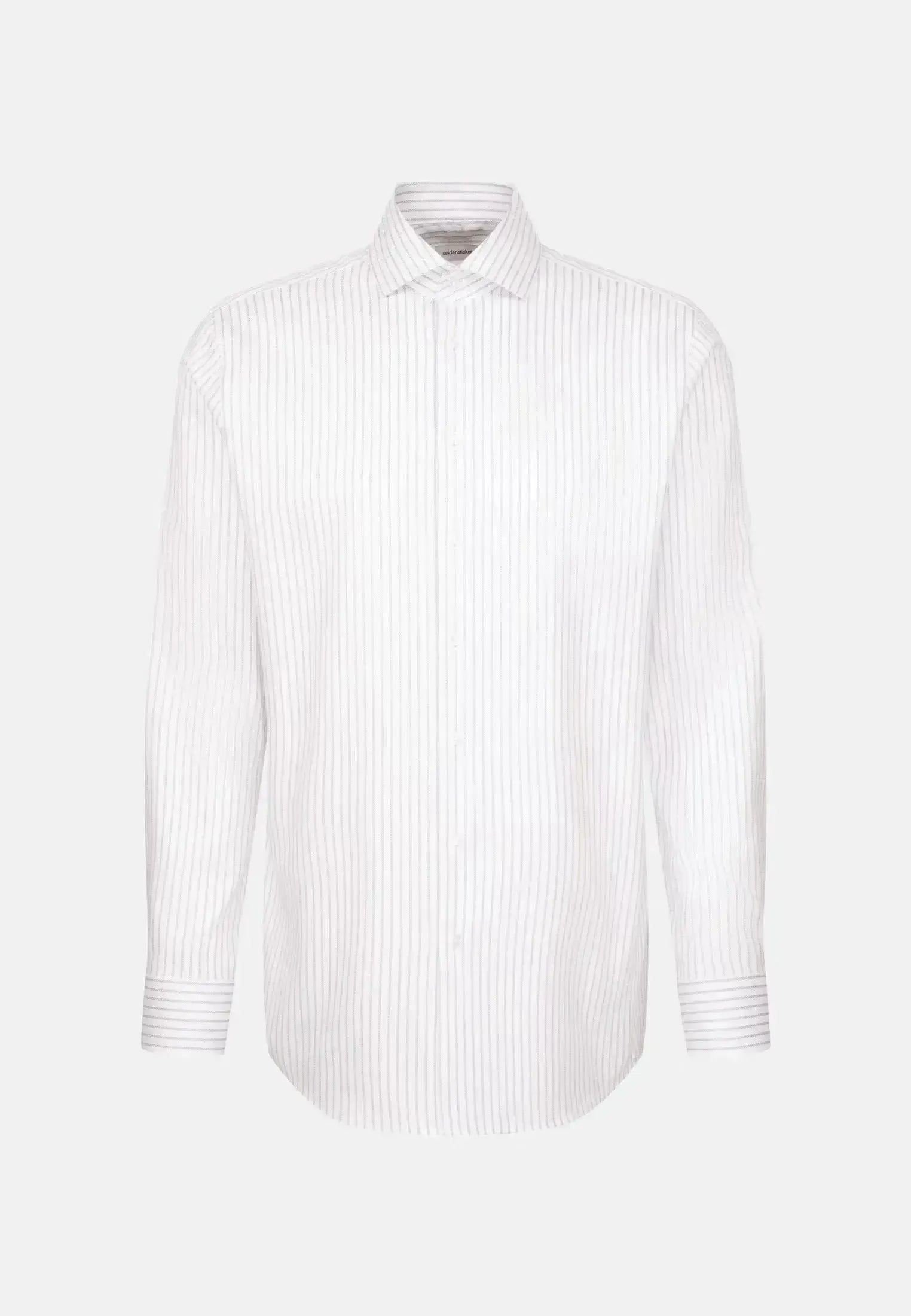 Seidensticker-Seidensticker Regular Fit No Iron Spread Kent Striped Business Shirt Light Blue-NORTHERN THREADS DESIGNER MENSWEAR