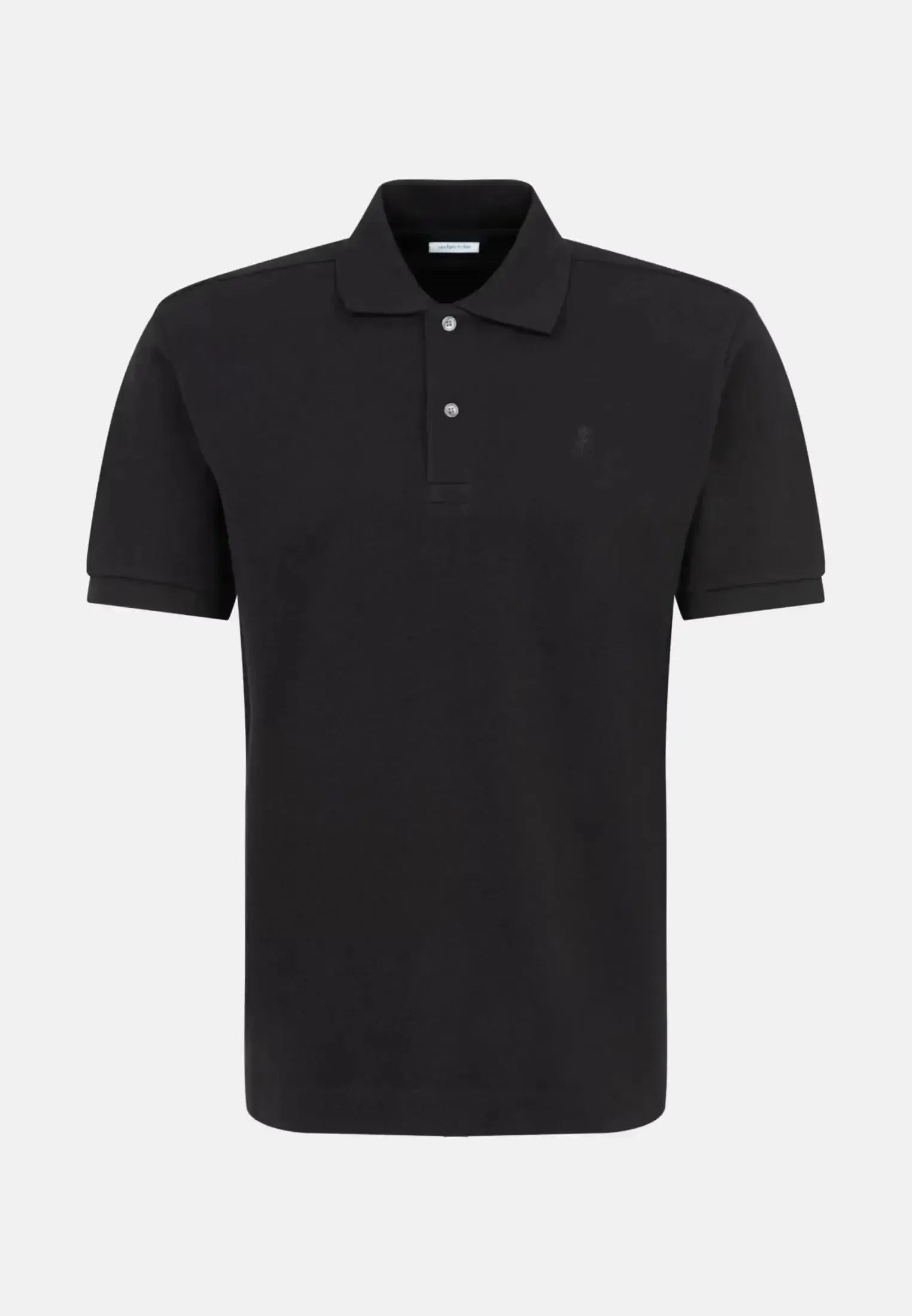 Seidensticker-Seidensticker Regular Fit Pique Polo Shirt Black-NORTHERN THREADS DESIGNER MENSWEAR