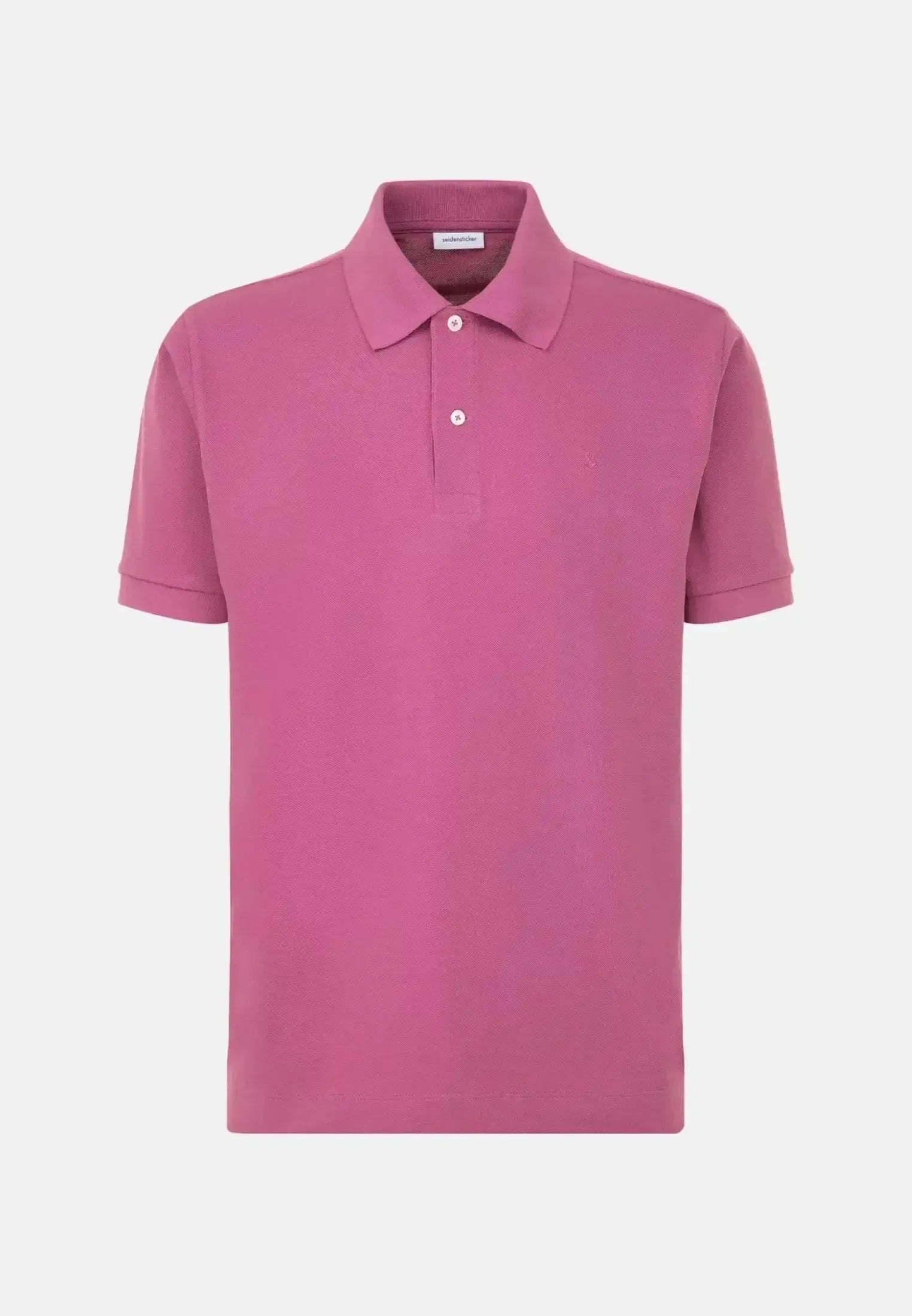 Seidensticker-Seidensticker Regular Fit Pique Polo Shirt Dark Pink-NORTHERN THREADS DESIGNER MENSWEAR