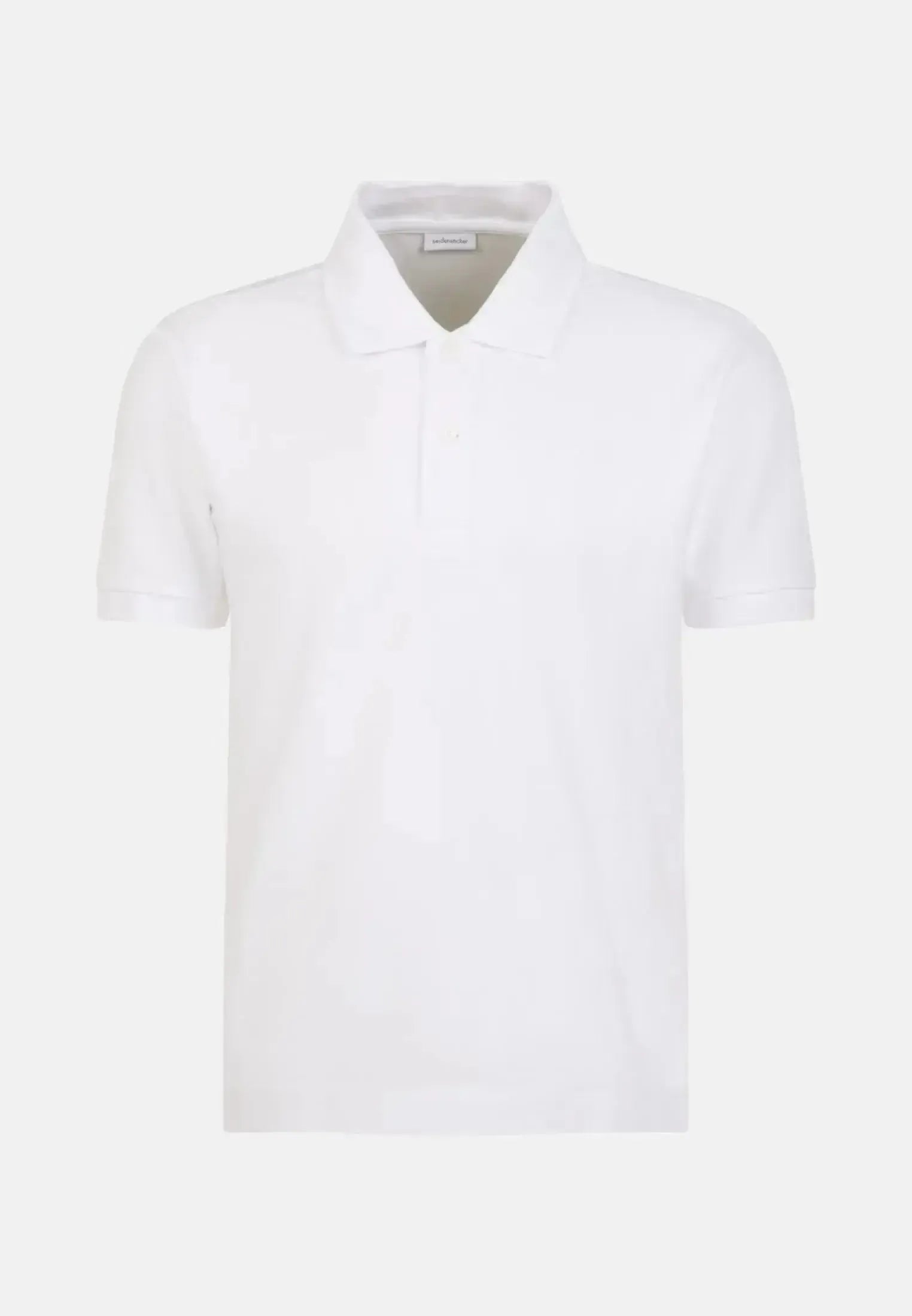 Seidensticker-Seidensticker Regular Fit Pique Polo Shirt White-NORTHERN THREADS DESIGNER MENSWEAR