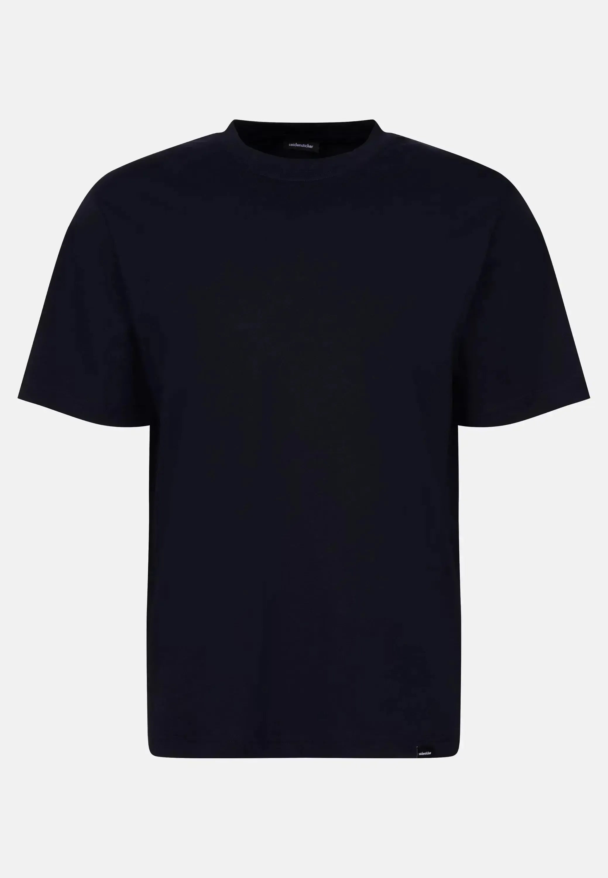 Seidensticker-Seidensticker Single Jersey T-Shirt Dark Blue-NORTHERN THREADS DESIGNER MENSWEAR