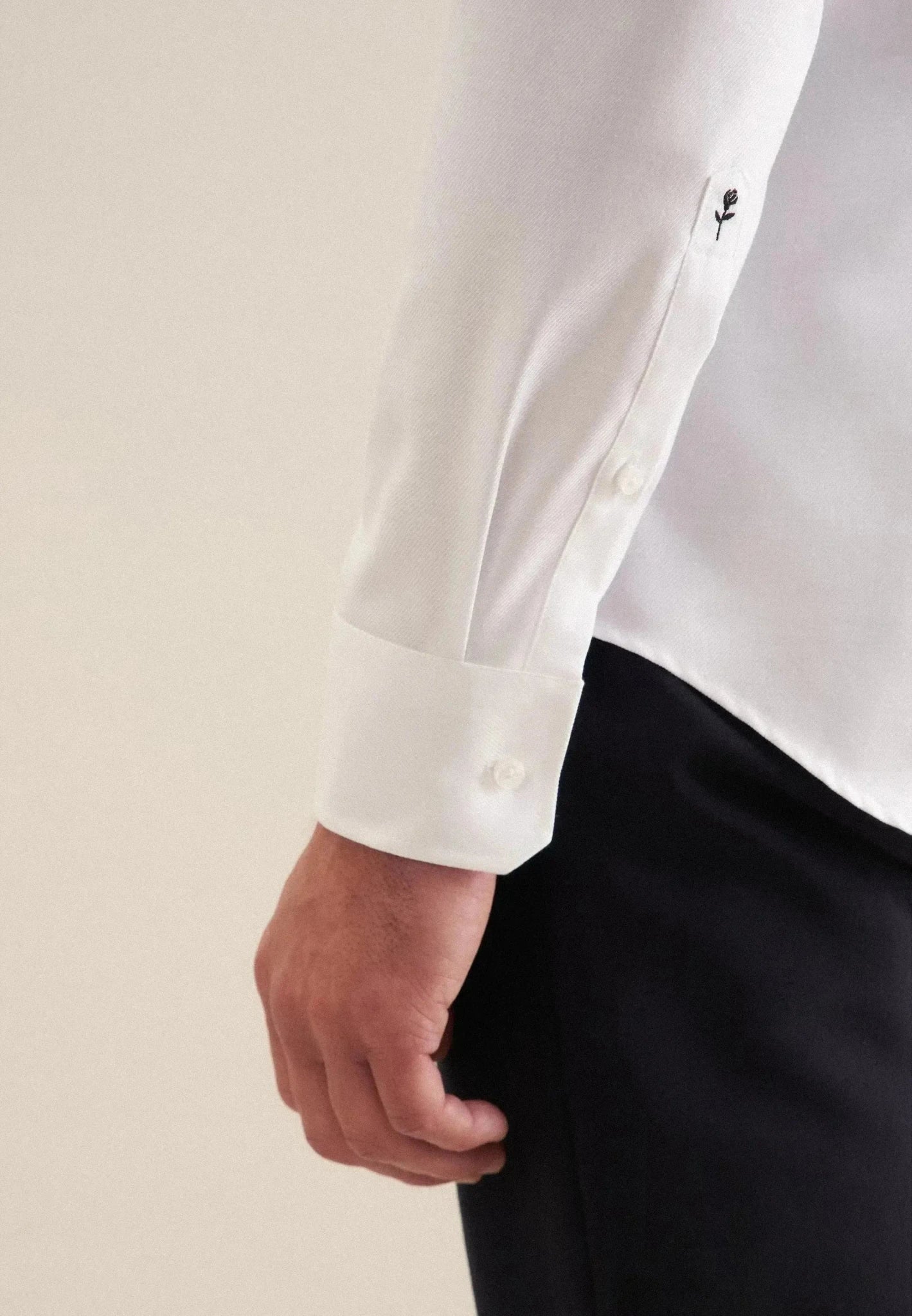 Seidensticker Shaped Fit Easy Iron Kent Collar Business Shirt White - northern threads