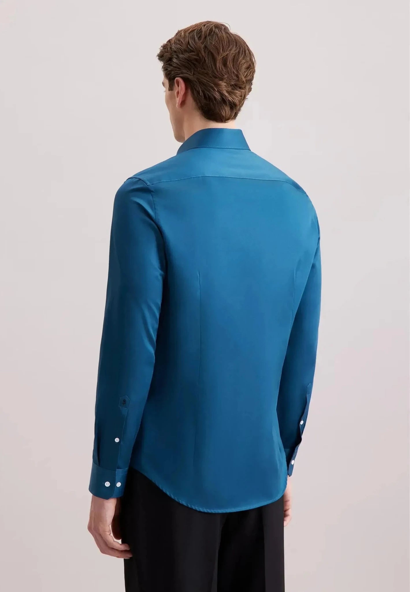 Seidensticker Shaped Fit Easy Iron New Kent Business Shirt Dark Teal - 01.845070-78-38 - northern threads uk