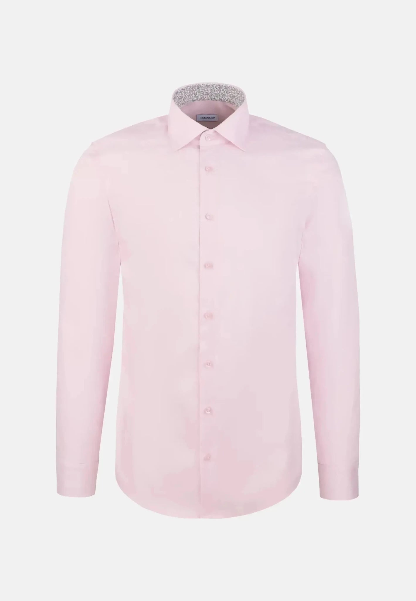 Seidensticker Shaped Fit No Iron Contrast Patched Kent Collar Business Shirt Pink - 01.845537-42-38 - northern threads uk