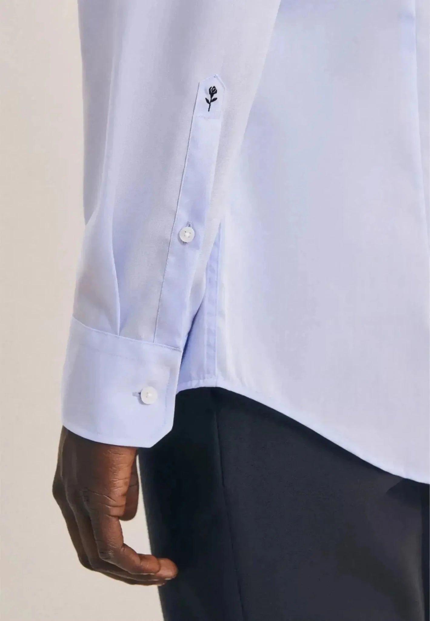 Seidensticker Shaped Fit No Iron Kent Collar Business Shirt Light Blue - northern threads