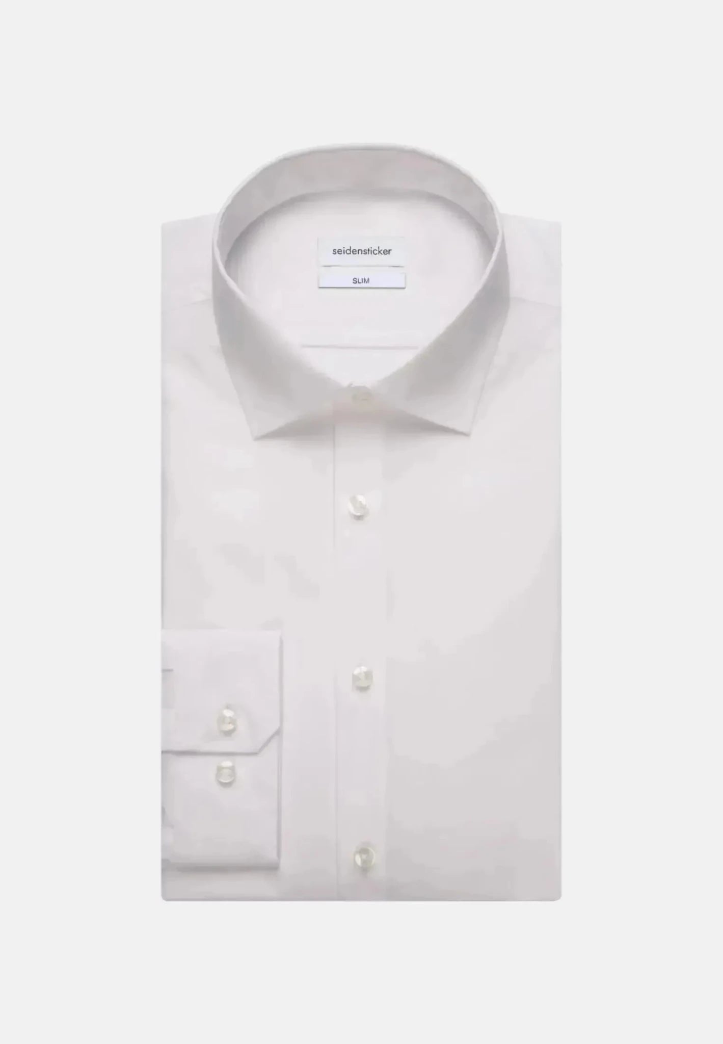 Seidensticker Slim Fit No Iron Kent Collar Business Shirt White - northern threads
