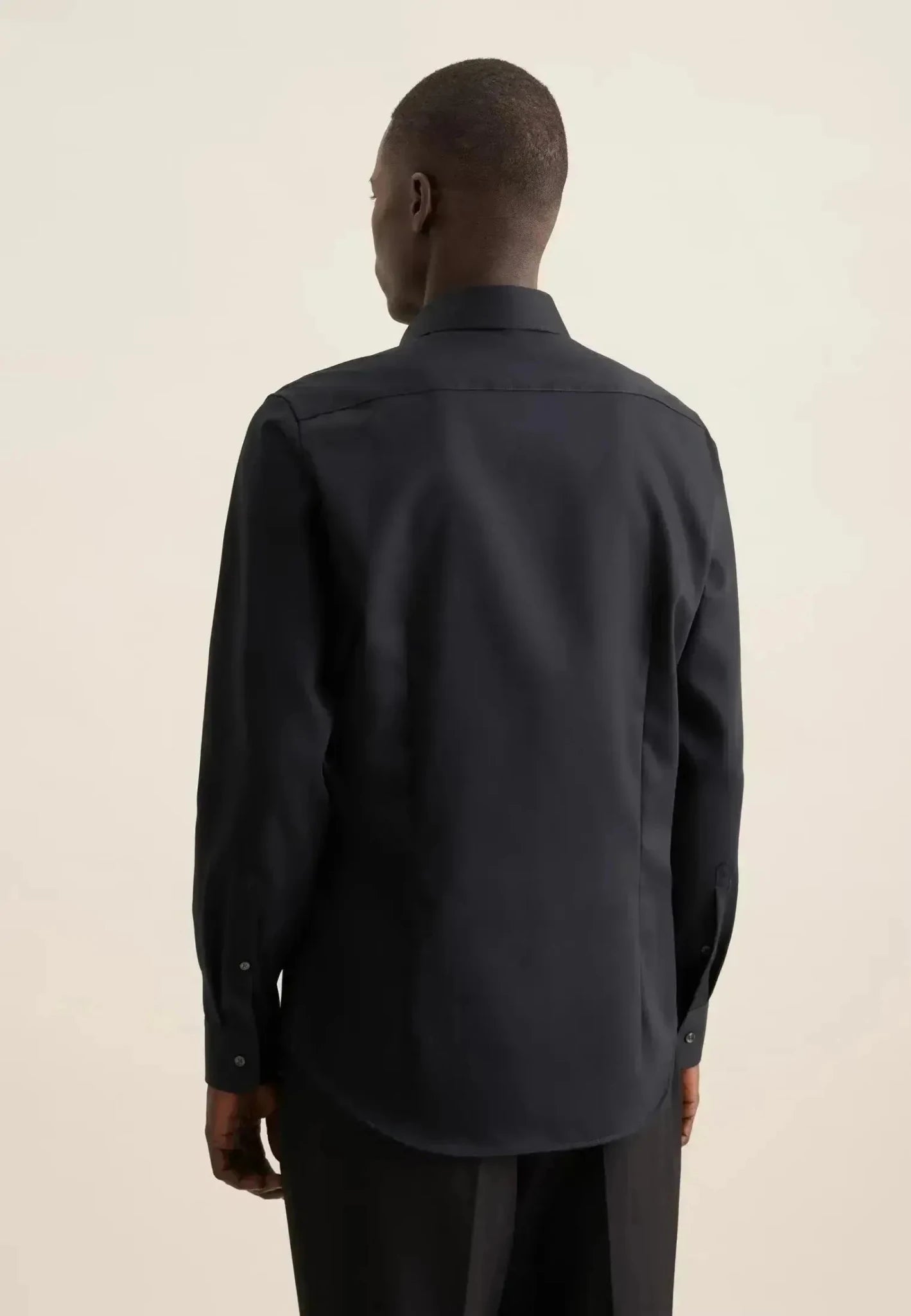 Seidensticker Slim Fit No Iron New Kent Business Shirt Black - northern threads