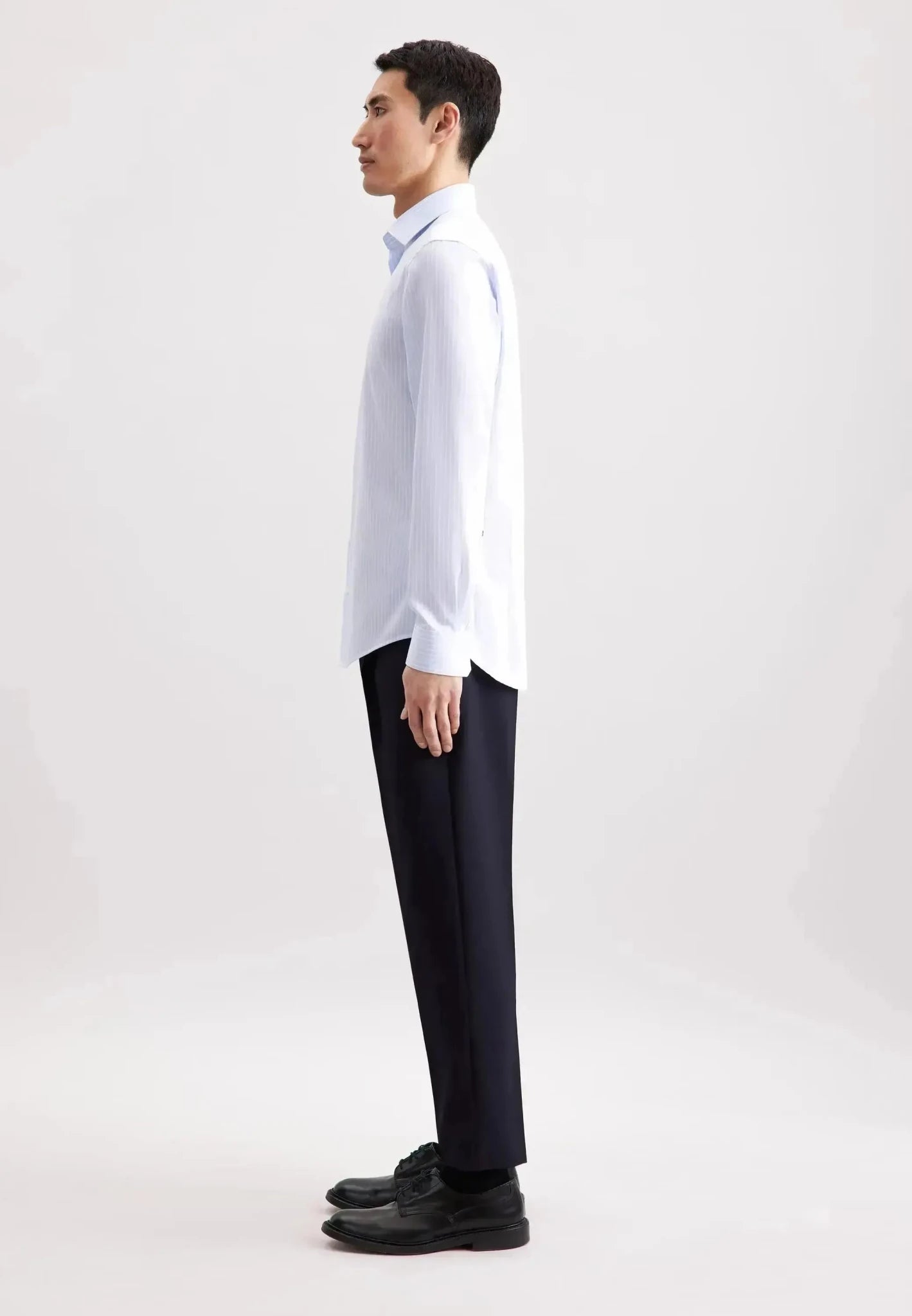 Seidensticker Slim Fit No Iron New Kent Striped Business Shirt Light Blue - 01.845435-10-37 - northern threads uk
