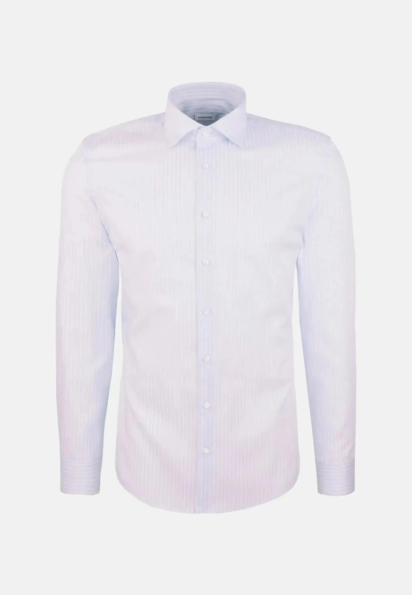 Seidensticker Slim Fit No Iron New Kent Striped Business Shirt Light Blue - 01.845435-10-37 - northern threads uk