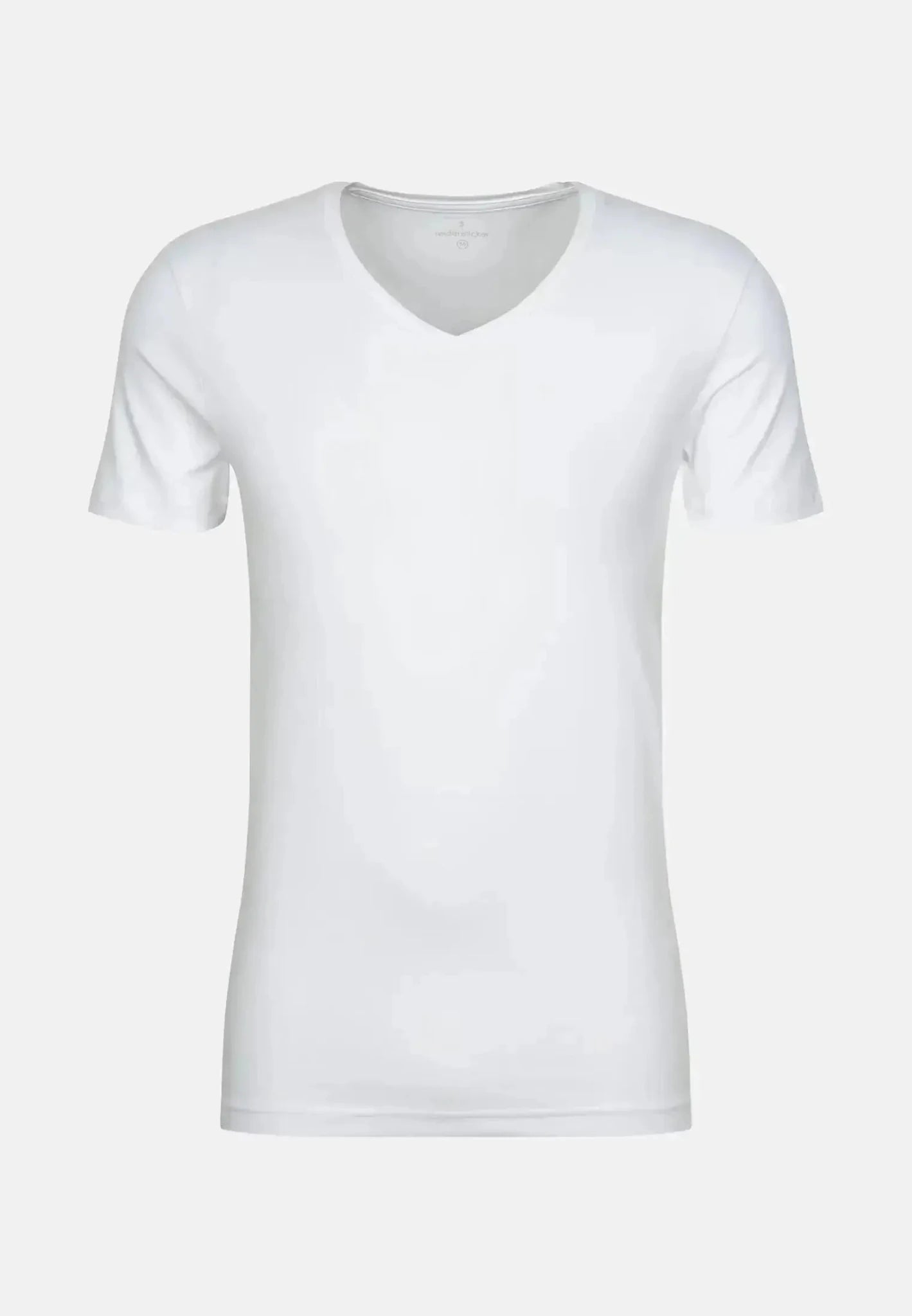Seidensticker Stretch Cotton V - Neck T-Shirt White - 01.242491-01-S - northern threads uk