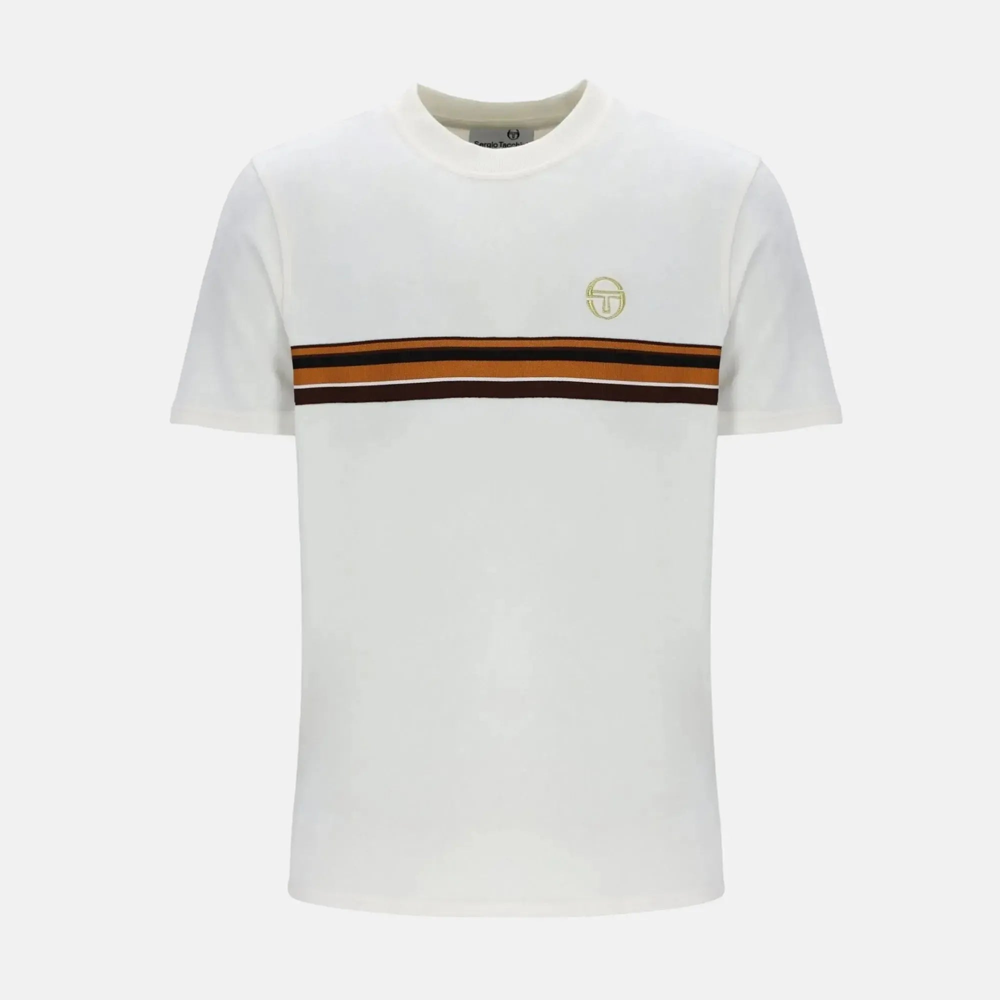 Sergio Tacchini Ayme Velour T-Shirt Gardenia Gold - SPR724-M - northern threads uk