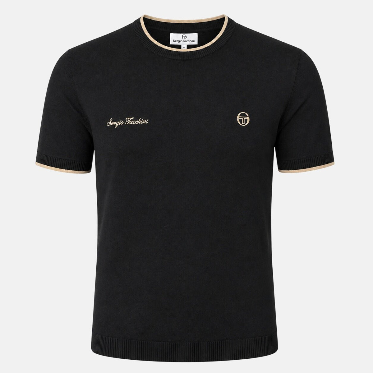 Sergio Tacchini Conte T-Shirt Black | Northern Threads Designer Menswear