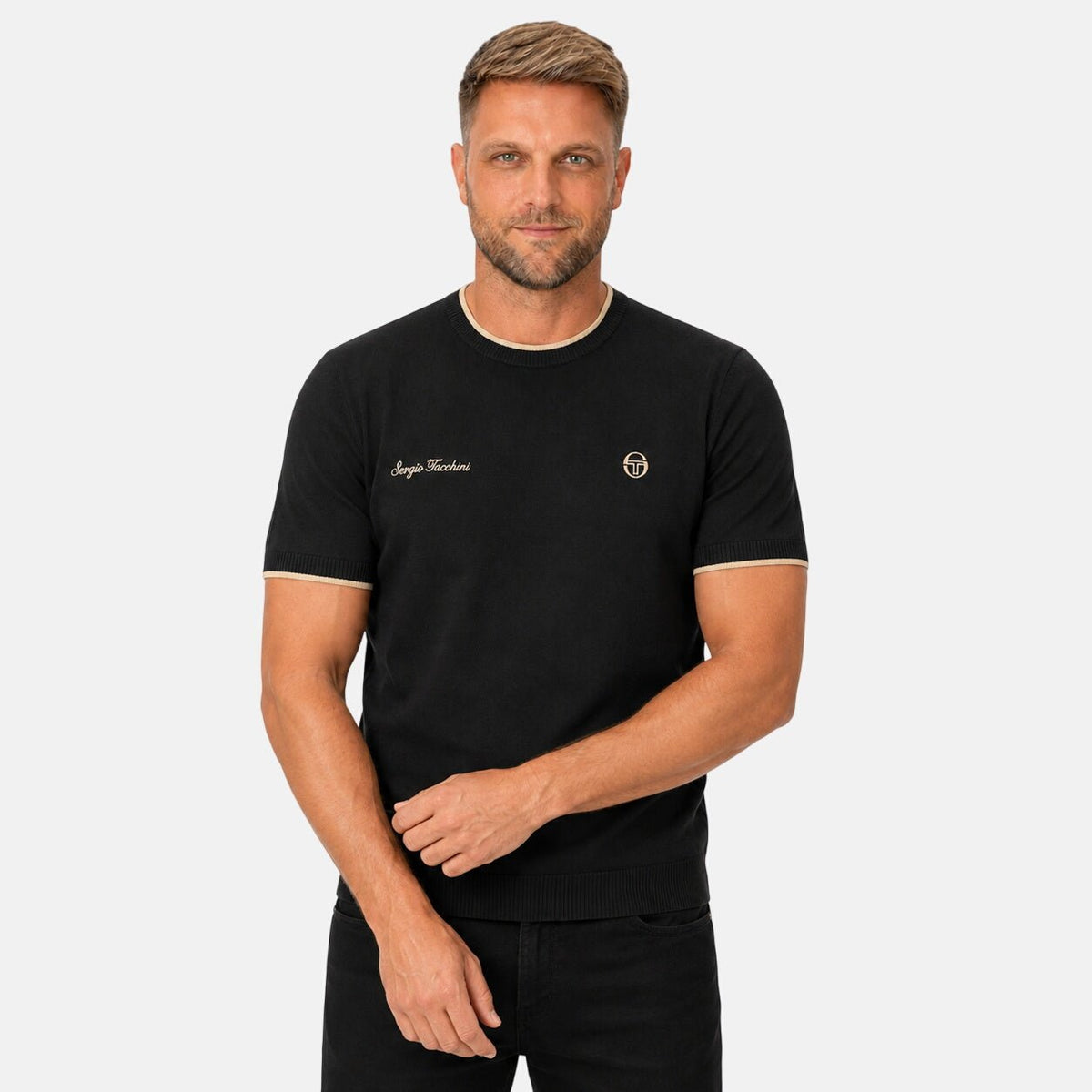 Sergio Tacchini Conte T-Shirt Black | Northern Threads Designer Menswear