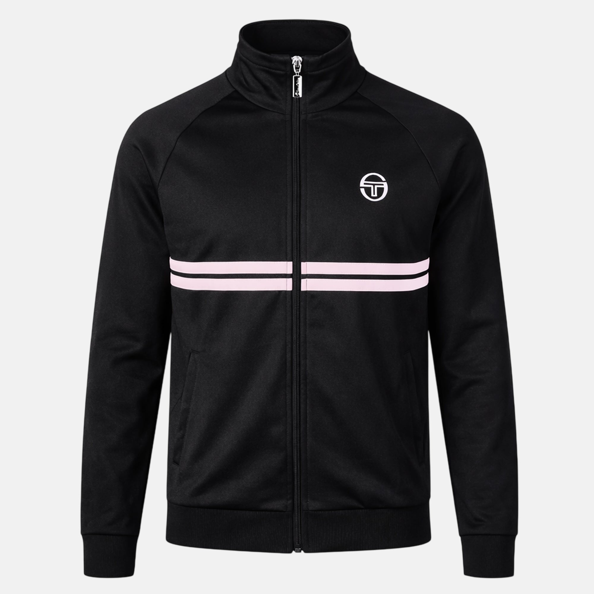 Sergio Tacchini Dallas Track Top Jacket Black Light Lilac - SPR1205-M - northern threads uk