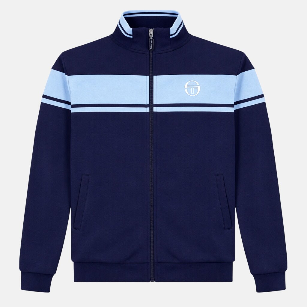 Sergio Tacchini Damarindo Track Top Jacket Maritime Blue Baltic Sea - SPR1262-M - northern threads uk