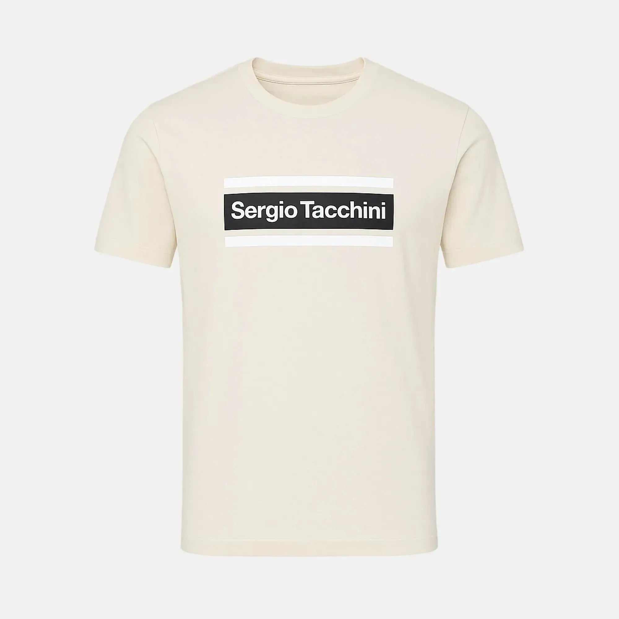 Sergio Tacchini Lared T-Shirt Beige White - SPR022-S - northern threads uk