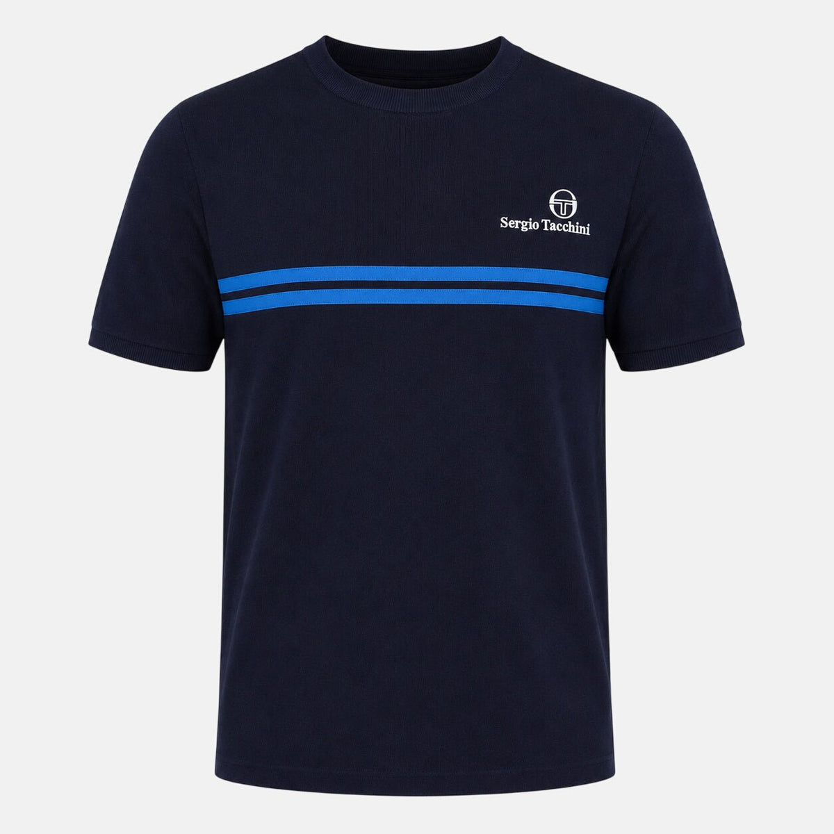 Sergio Tacchini New Supermac T-Shirt Maritime Blue/Princess Blue | Northern Threads Designer Menswear