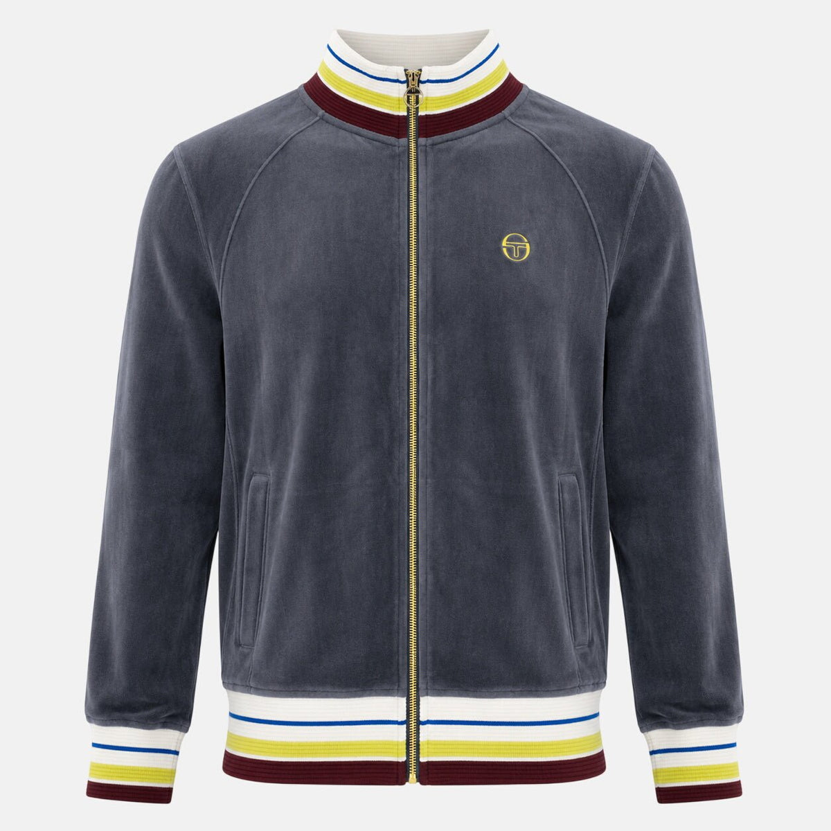 Sergio Tacchini Sartori Velour Track Top Jacket Turbulence | Northern Threads Designer Menswear