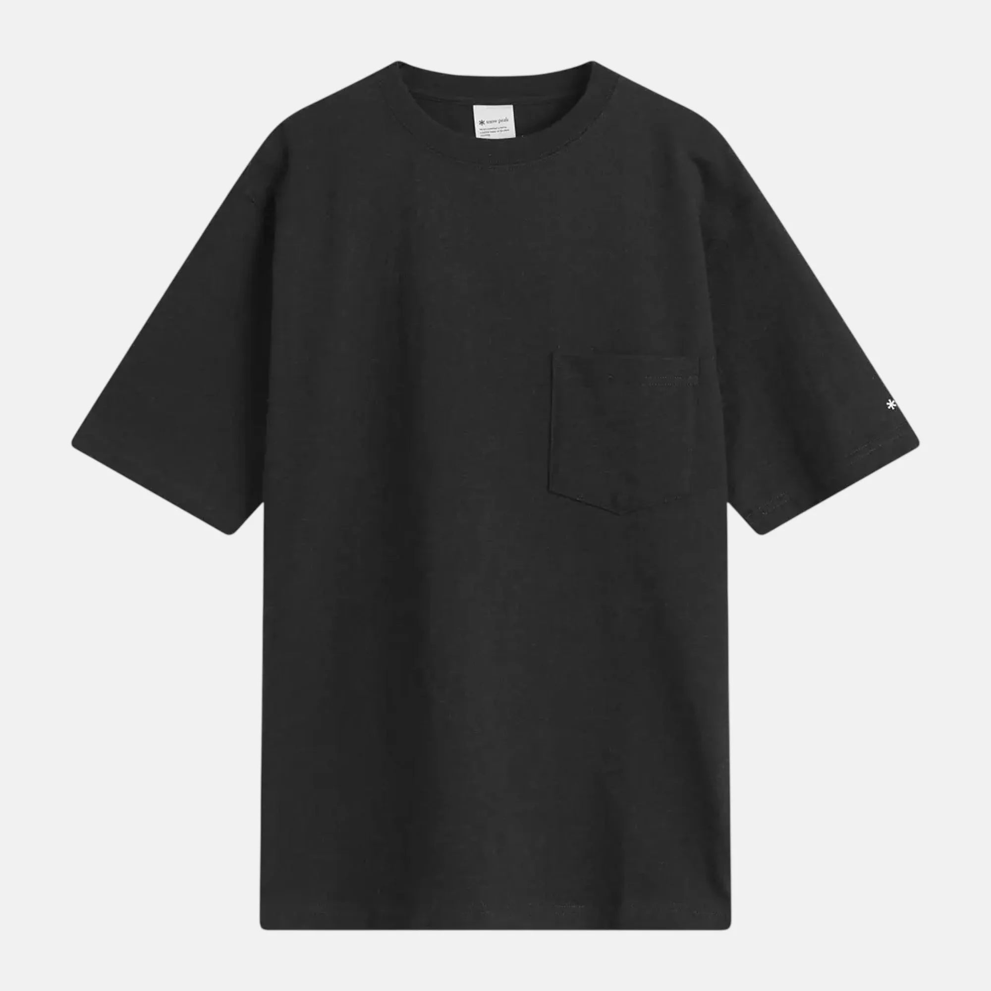 Snow Peak Recycled Cotton Heavy Short Sleeve T-Shirt Black - SPR912-M - northern threads uk