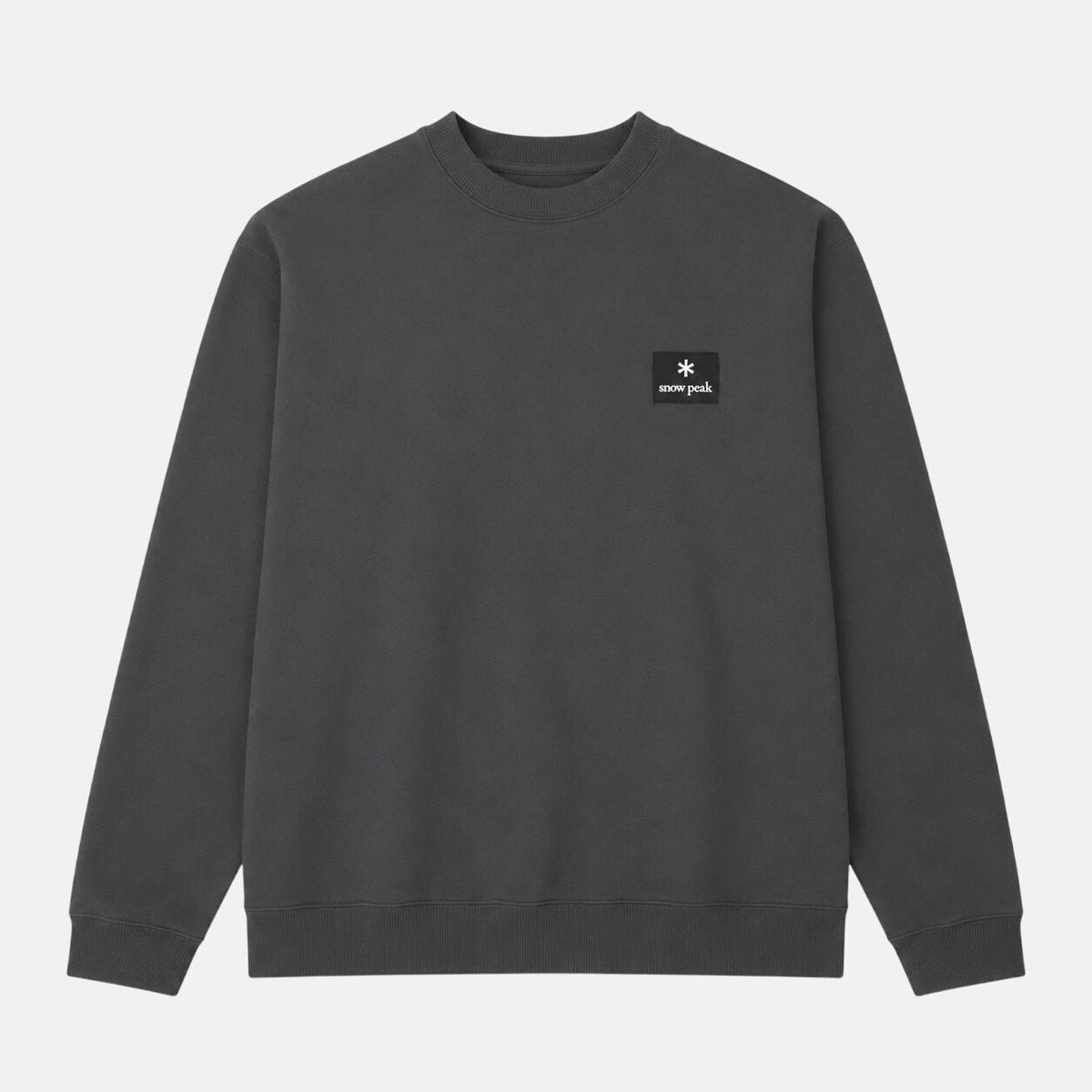 Snow Peak Square Logo Sweatshirt Charcoal | Northern Threads Designer Menswear
