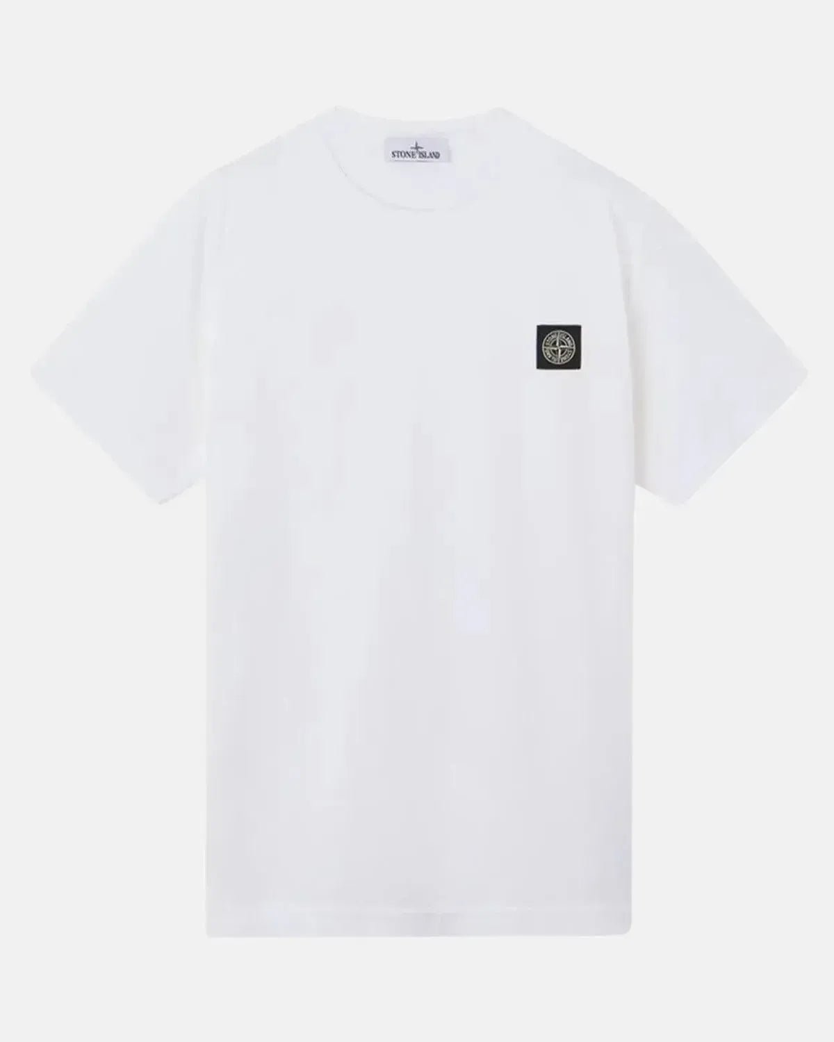 STONE ISLAND 2100027 60/2 COTTON JERSEY SLIM FIT T - SHIRT WHITE - STONE-ISLAND-K2S152100027-S0013-V0001-S - northern threads uk