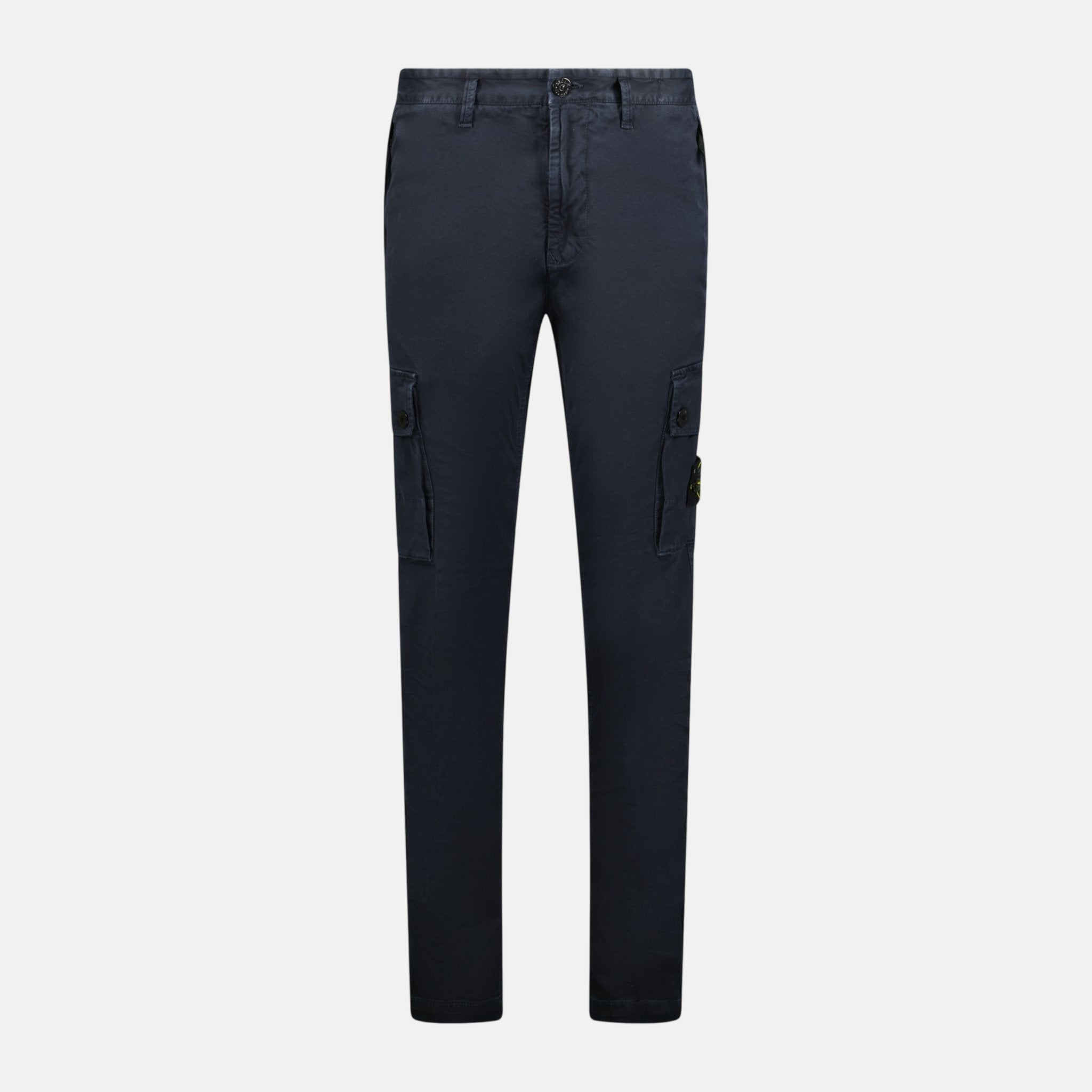 Stone Island Badge Cotton Cargo Trousers Navy - C82 - northern threads uk