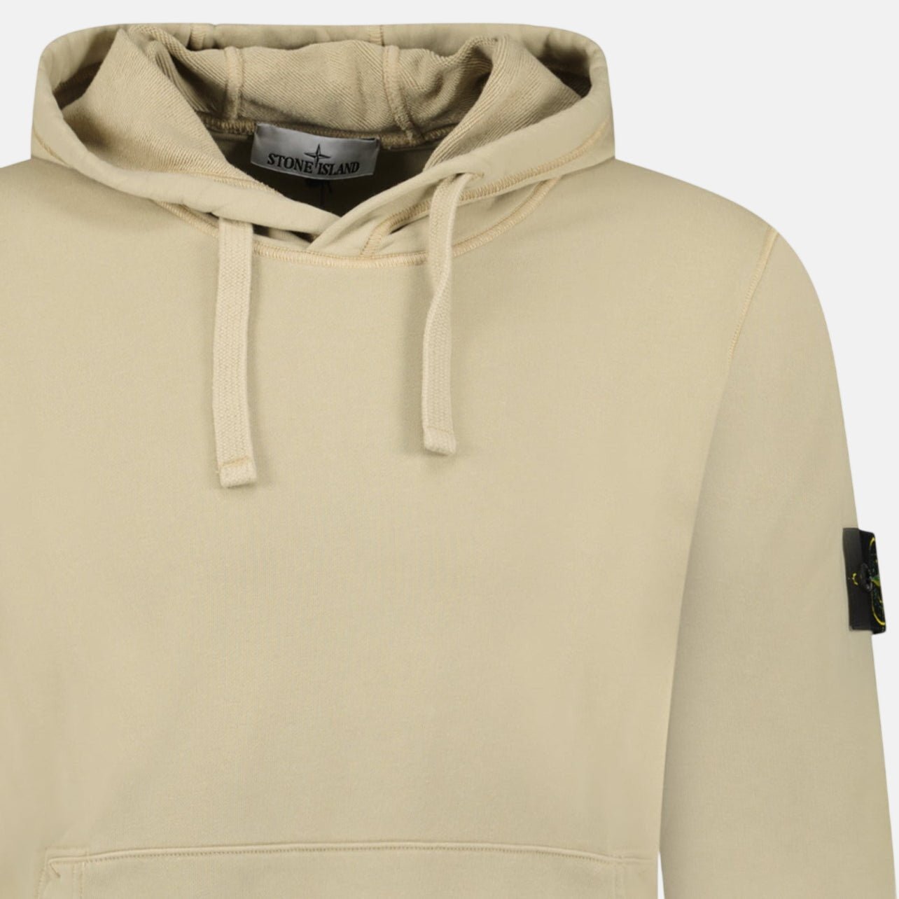 Stone Island Brushed Organic Cotton Hoodie Desert - northern threads