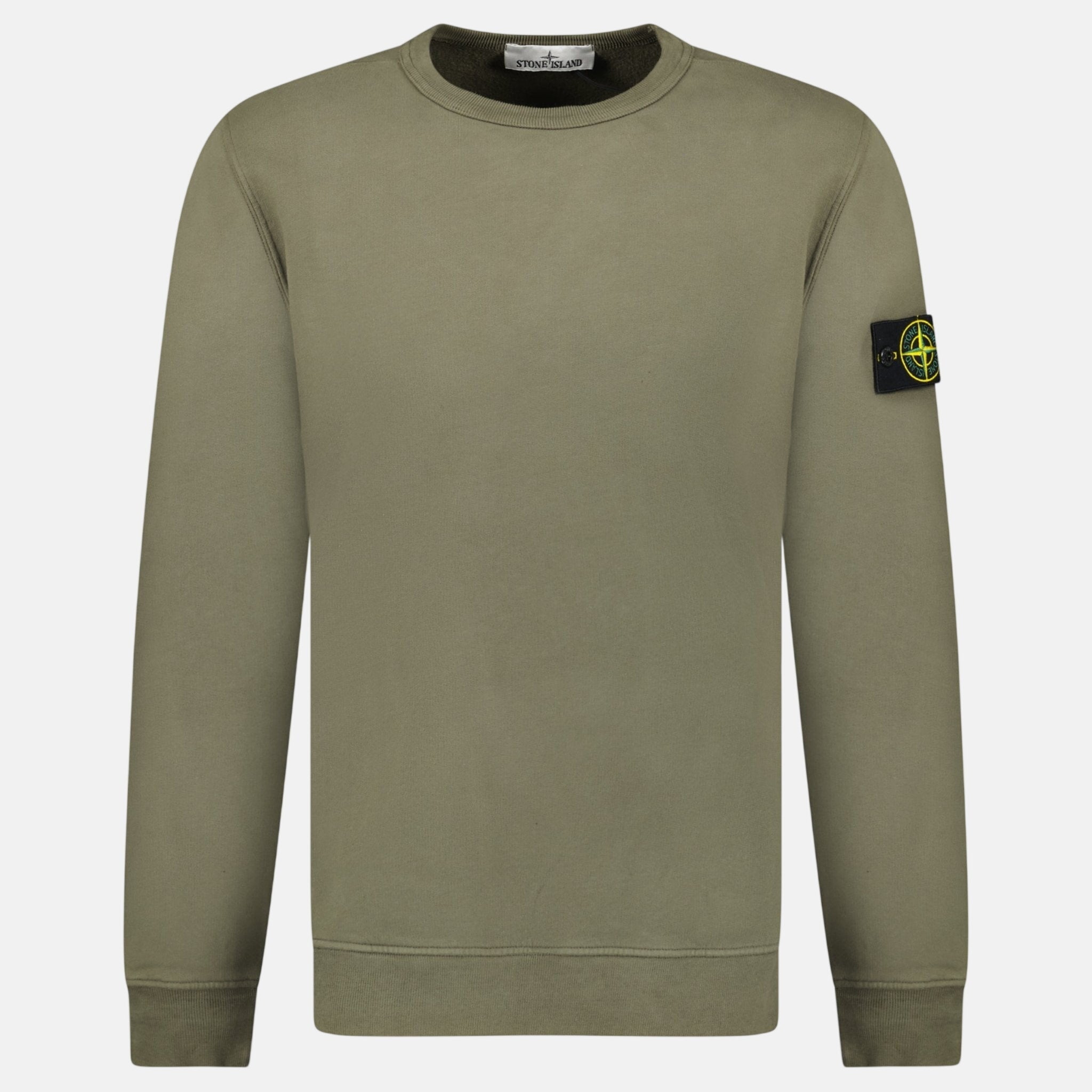 Stone Island Brushed Organic Cotton Sweatshirt Walnut Brown - O12 - northern threads uk