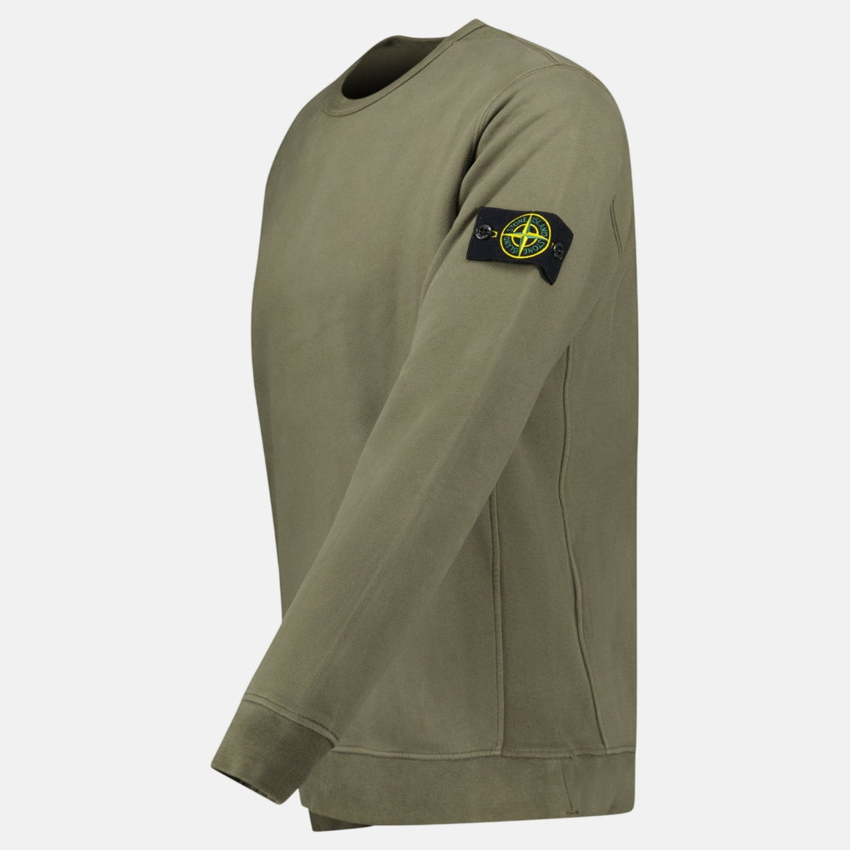 Stone Island Brushed Organic Cotton Sweatshirt Walnut Brown | Northern Threads Designer Menswear