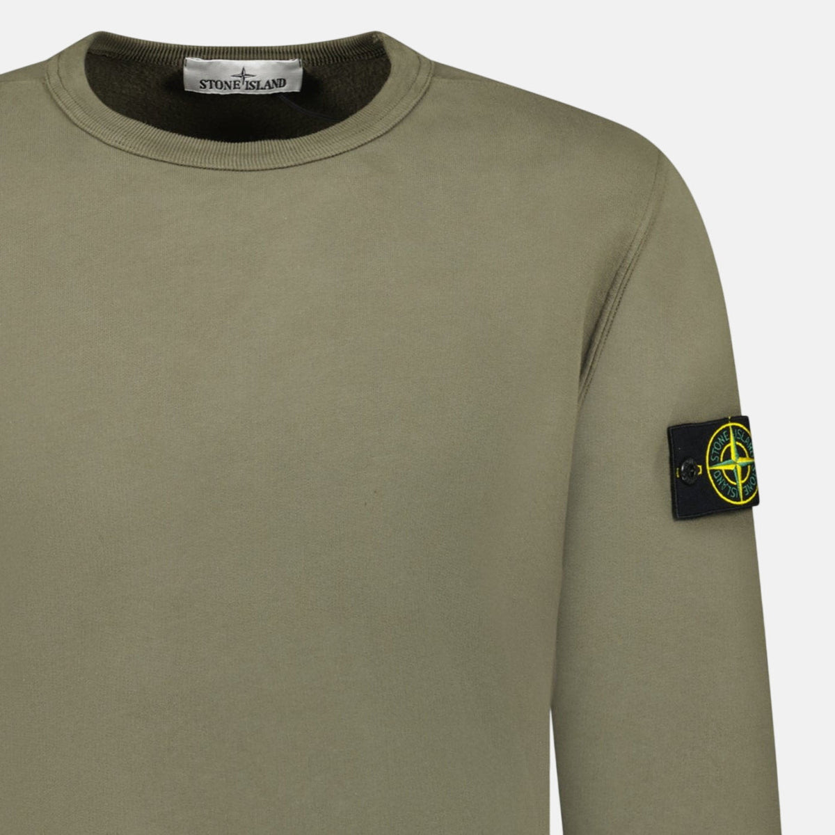 Stone Island Brushed Organic Cotton Sweatshirt Walnut Brown | Northern Threads Designer Menswear