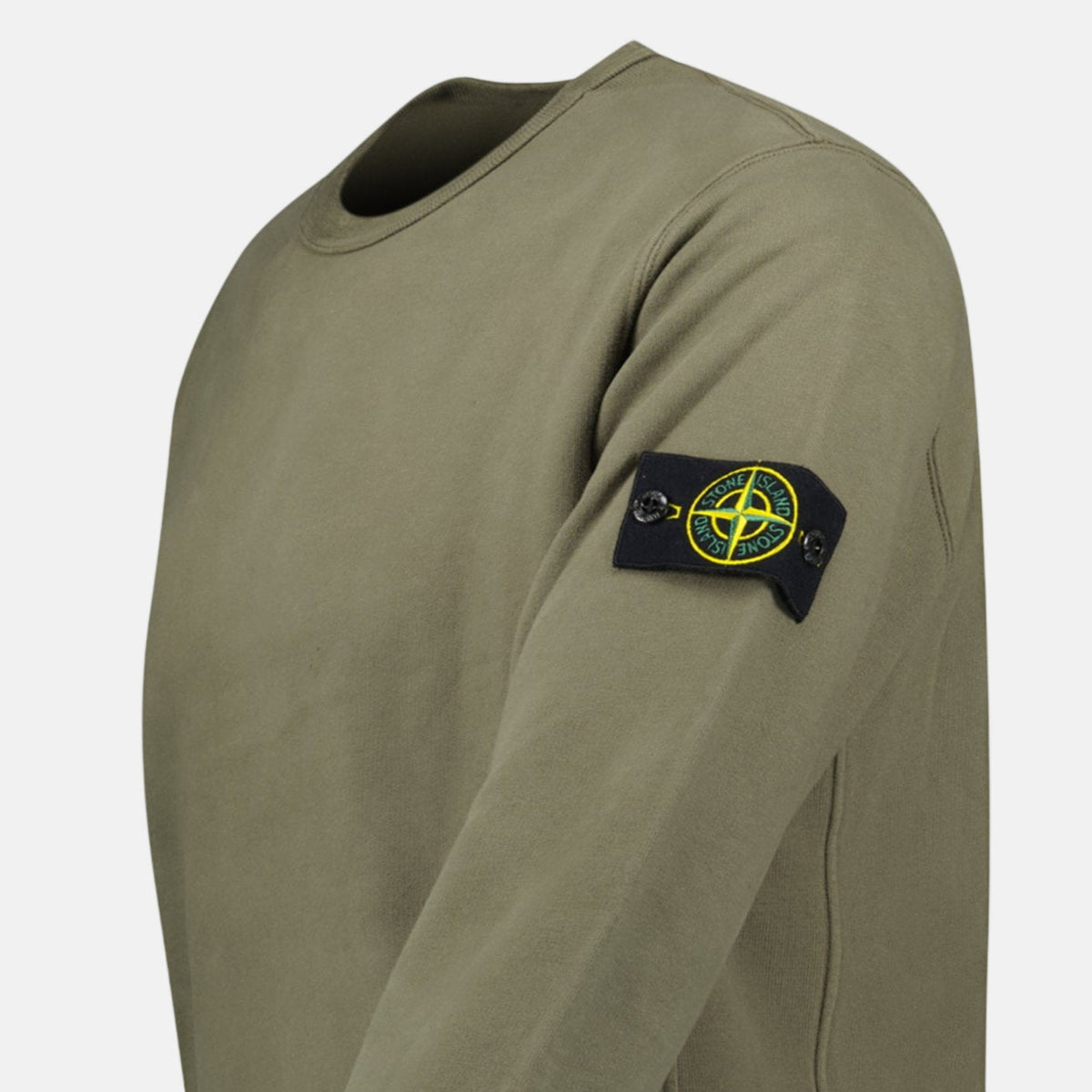 Stone Island Brushed Organic Cotton Sweatshirt Walnut Brown | Northern Threads Designer Menswear