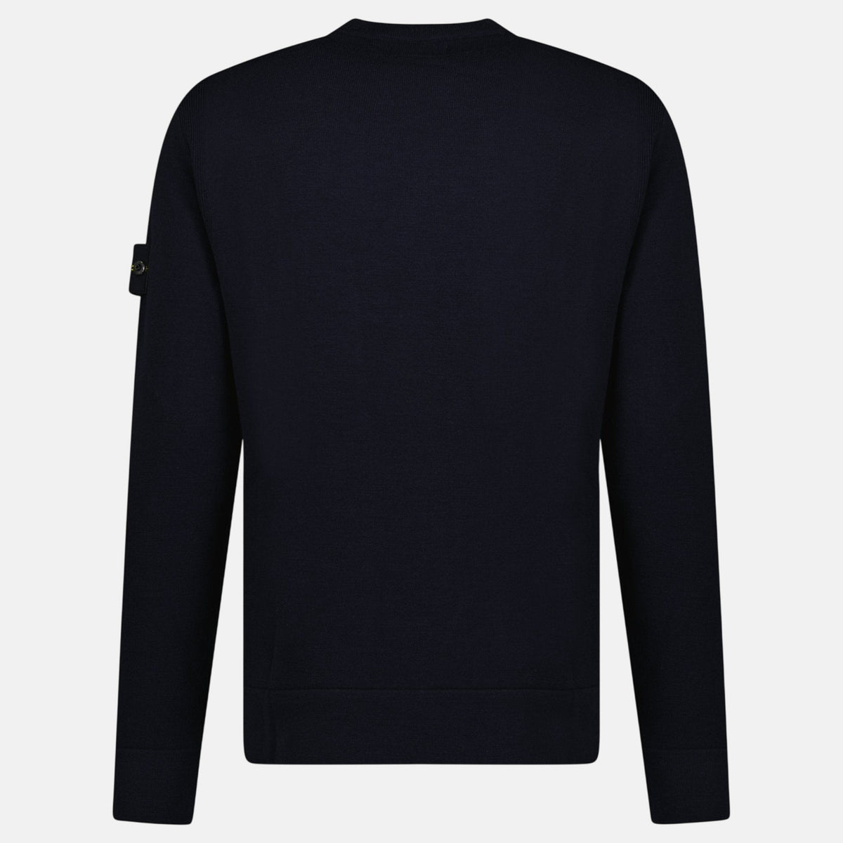 Stone Island Compass-Badge Wool Blend Jumper Navy | Northern Threads Designer Menswear
