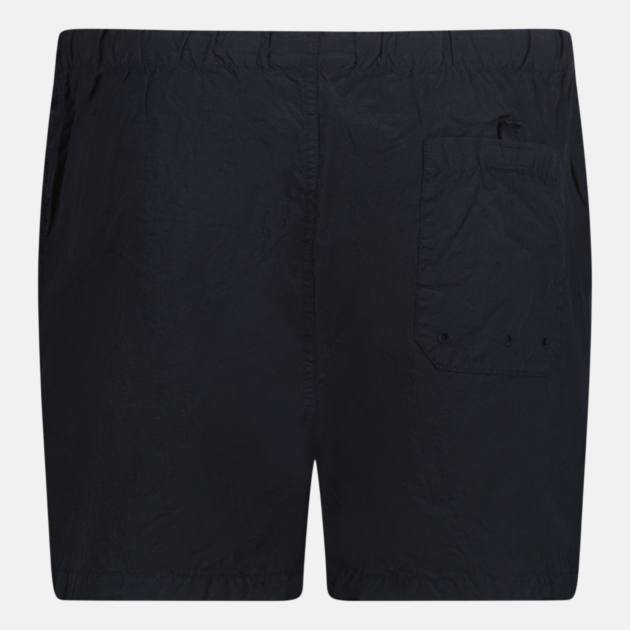 Stone Island Compass Button Chrome Swim Shorts Navy - northern threads