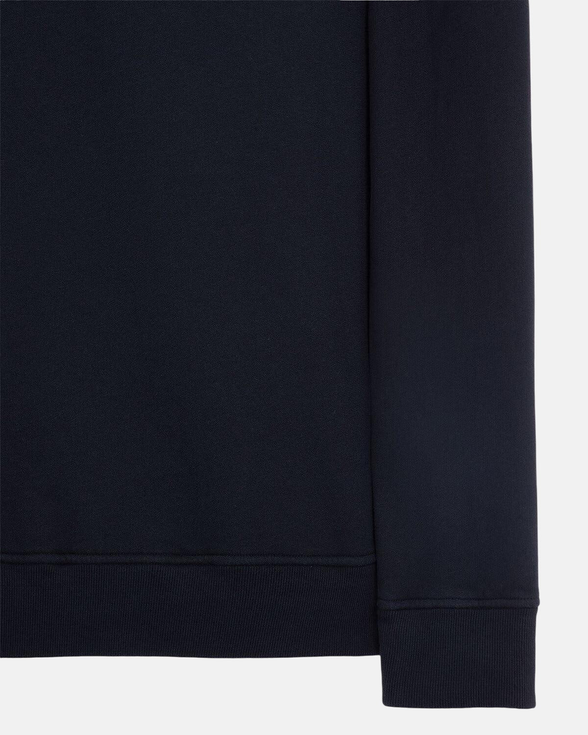 STONE ISLAND COTTON FLEECE SWEATSHIRT NAVY BLUE - northern threads