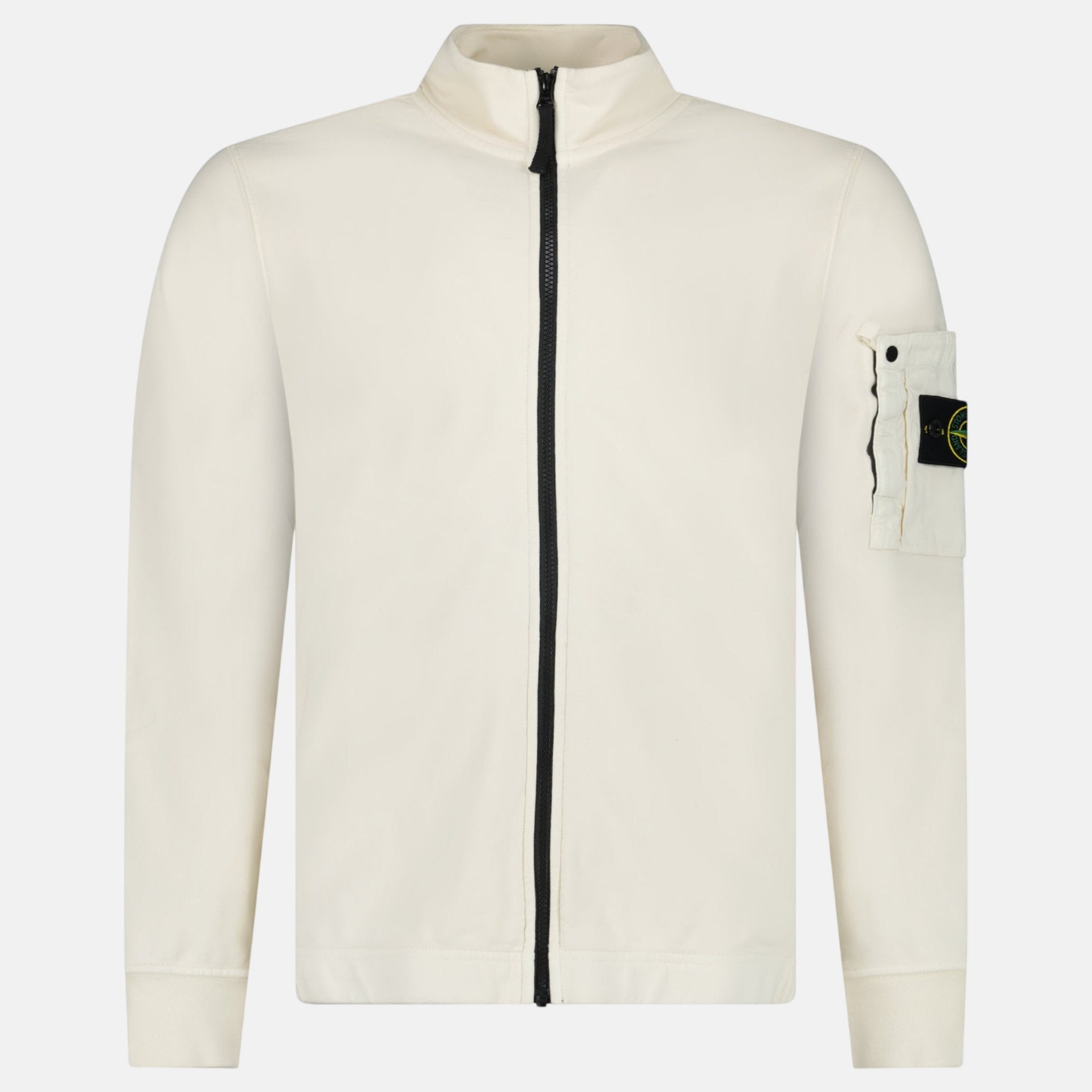 Stone Island Cotton Fleece Track Jacket Ivory - G9 - northern threads uk
