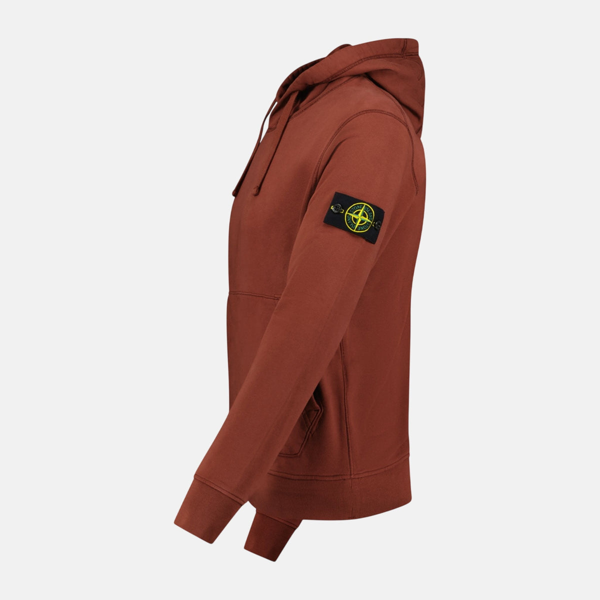 Stone Island Cotton Hoodie Sweatshirt Maroon | Northern Threads Designer Menswear