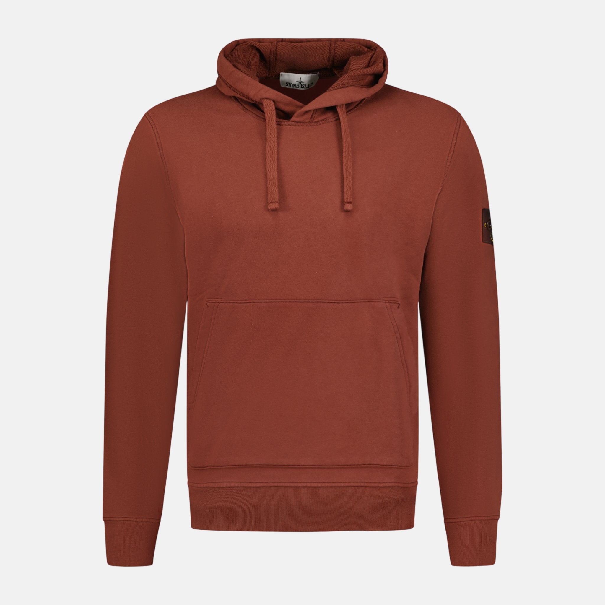 Stone Island Cotton Hoodie Sweatshirt Maroon - C73 - northern threads uk